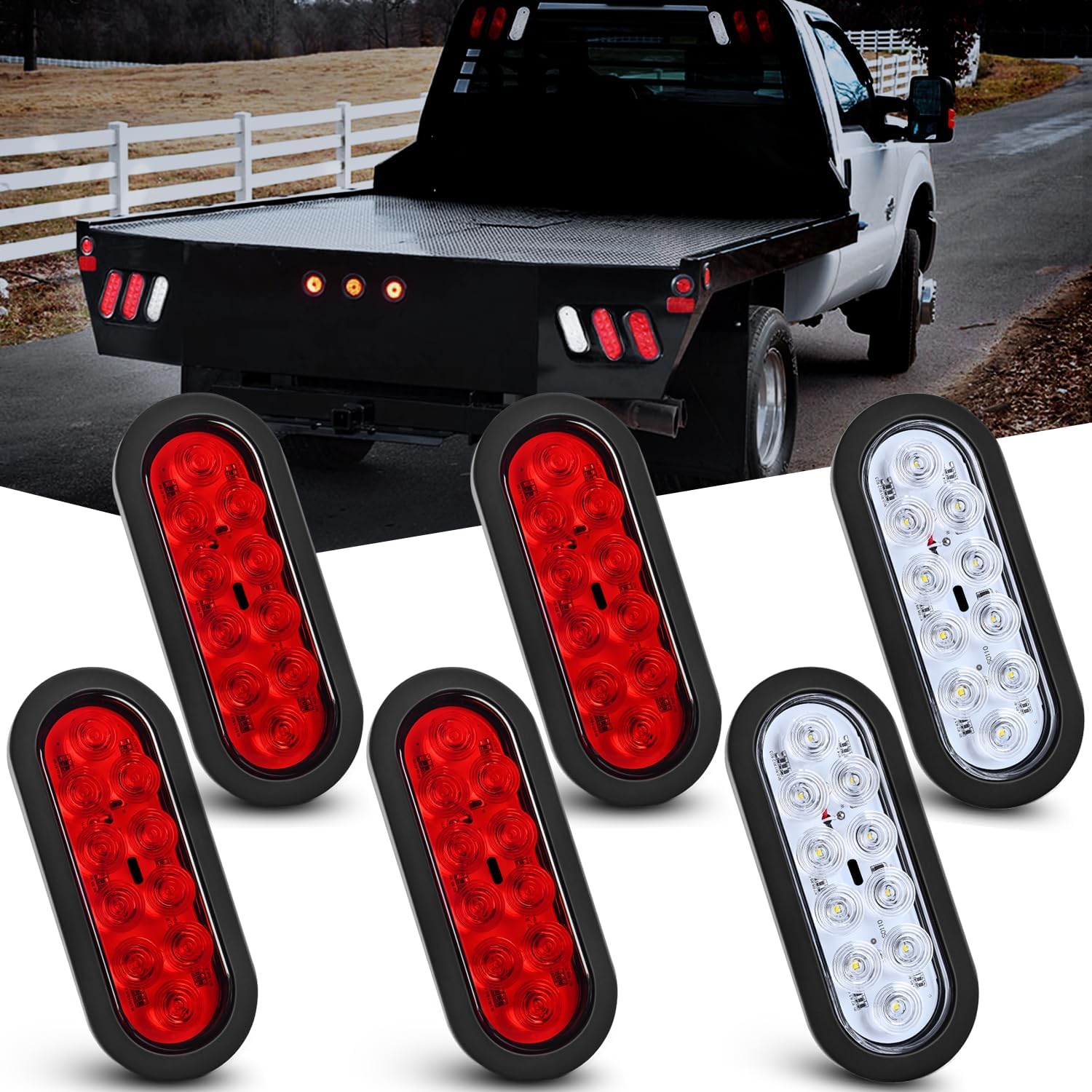 Detalle de Nilight 6 Inch Oval Tail Light 🚚