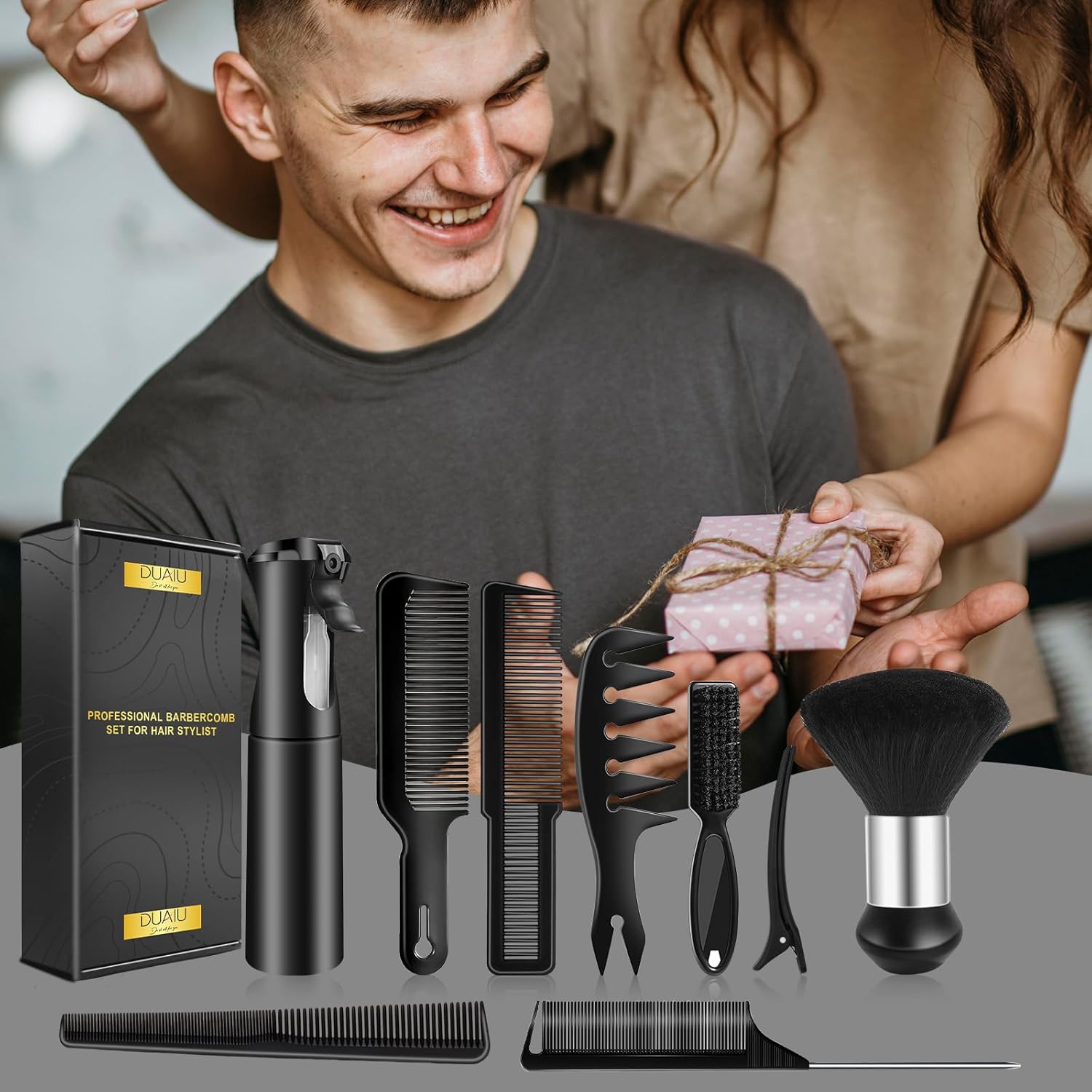 Thumbnail 6 de DUAIU 9 Pcs Hair Comb Set for Barbers