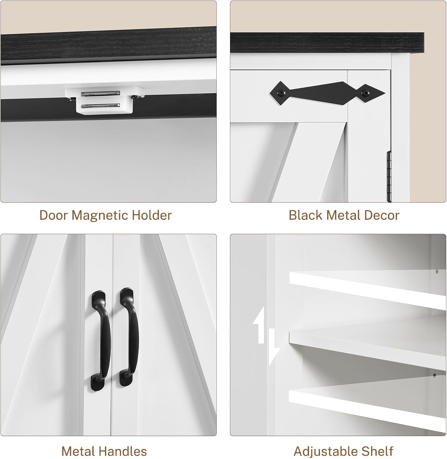Detalle 2 de TEENFON Storage Cabinet, 4 Doors