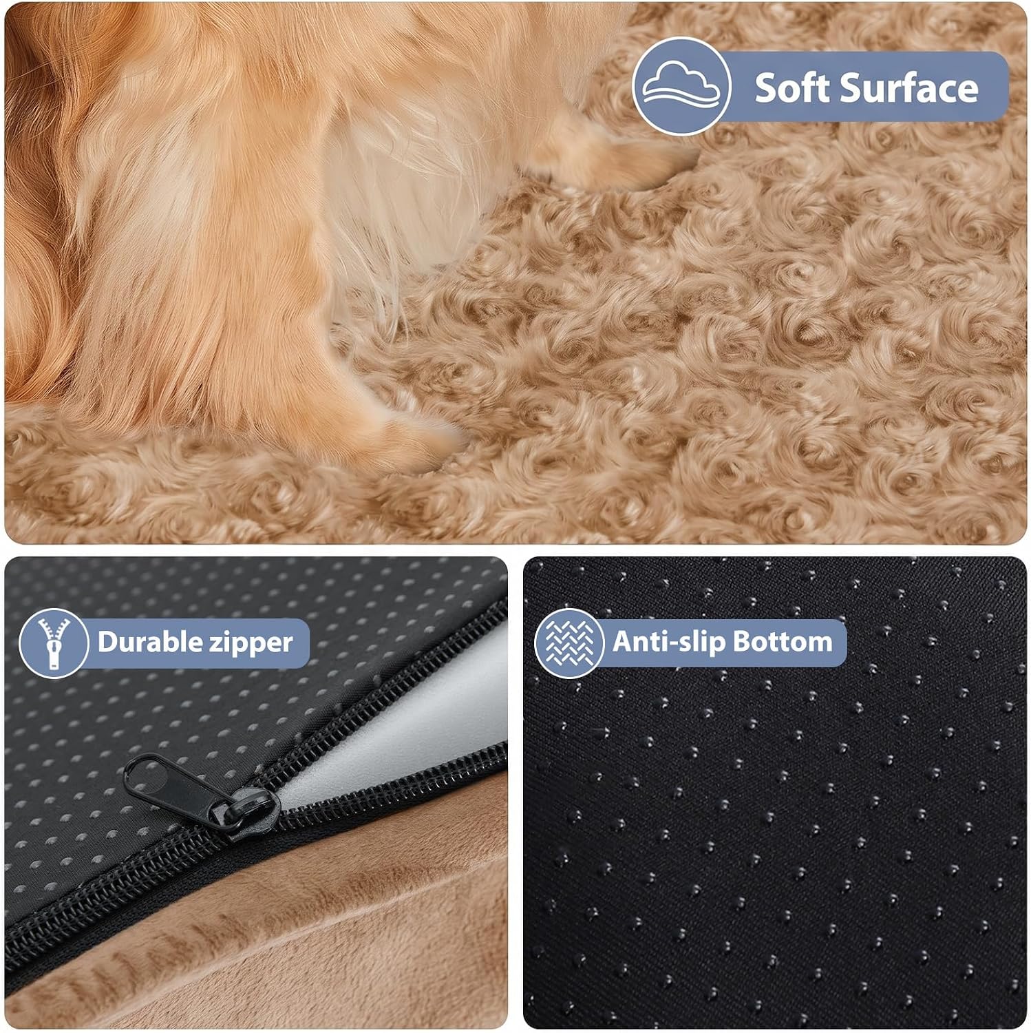 Thumbnail 6 de BFPETHOME Orthopedic Washable Dog Bed, 42 x 30-Inch L-Shaped Foam Couch