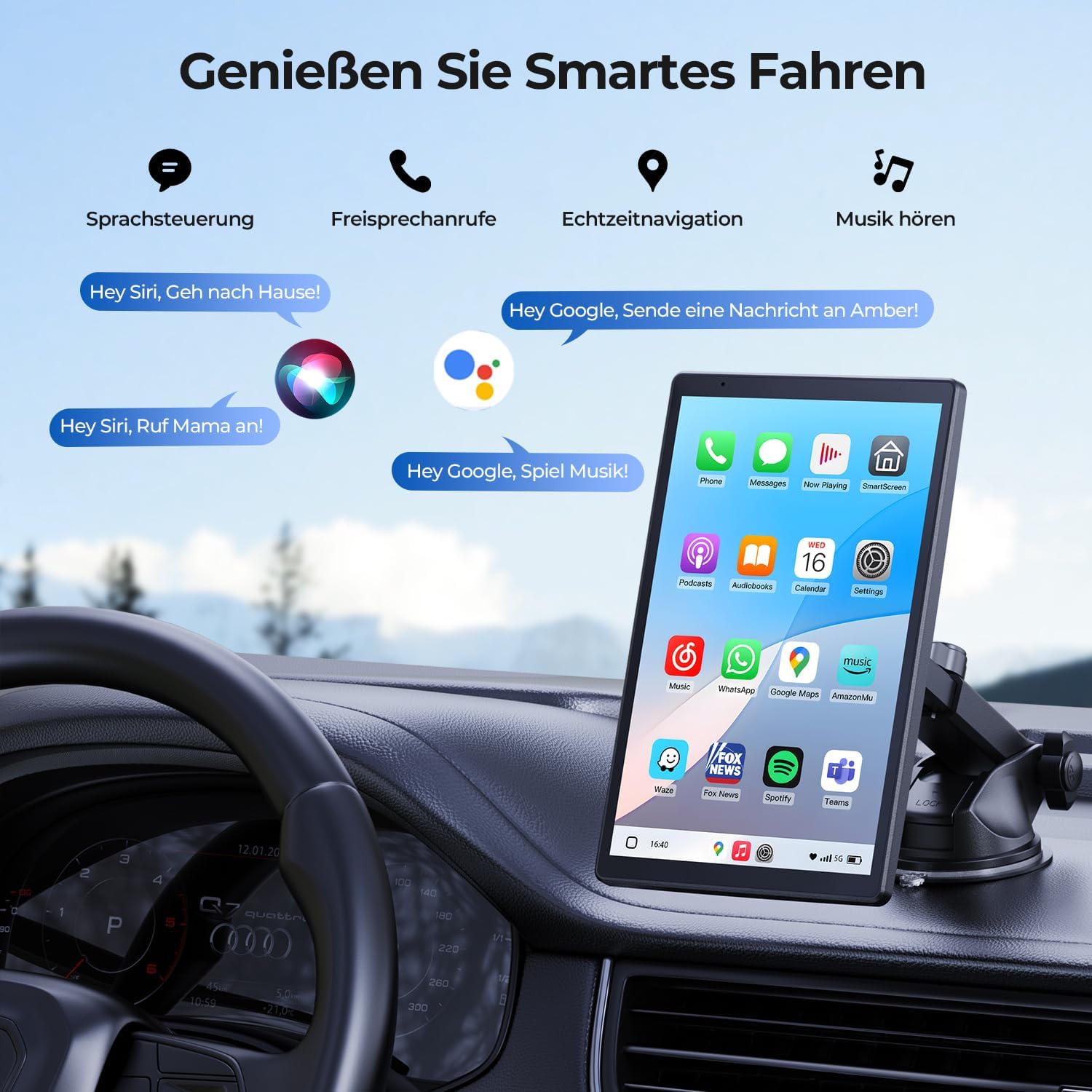 Detalle 2 de 8'' Tragbares Carplay Display