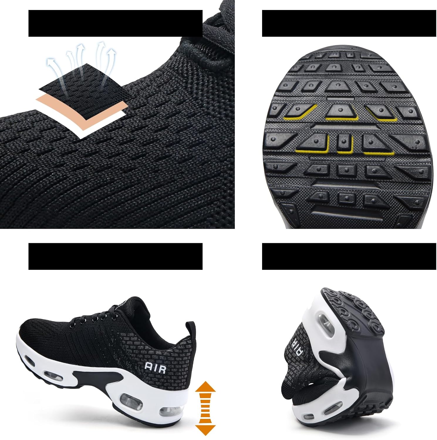 Thumbnail 3 de Womens Trainers Air Cushion Arch Support Memory Foam Sneakers