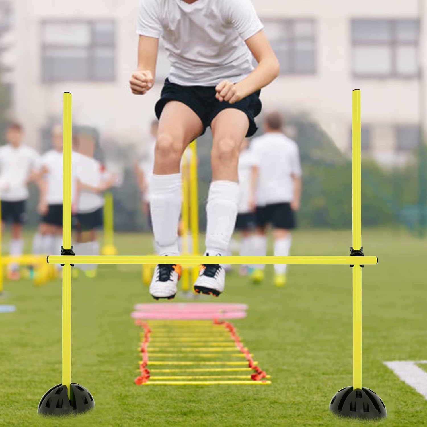 Thumbnail 6 de LZQ Sprungstangen-Set Agility Hürdenset – Trainingsstangen für Sprungkraft, Dribbling und Beweglichkeit