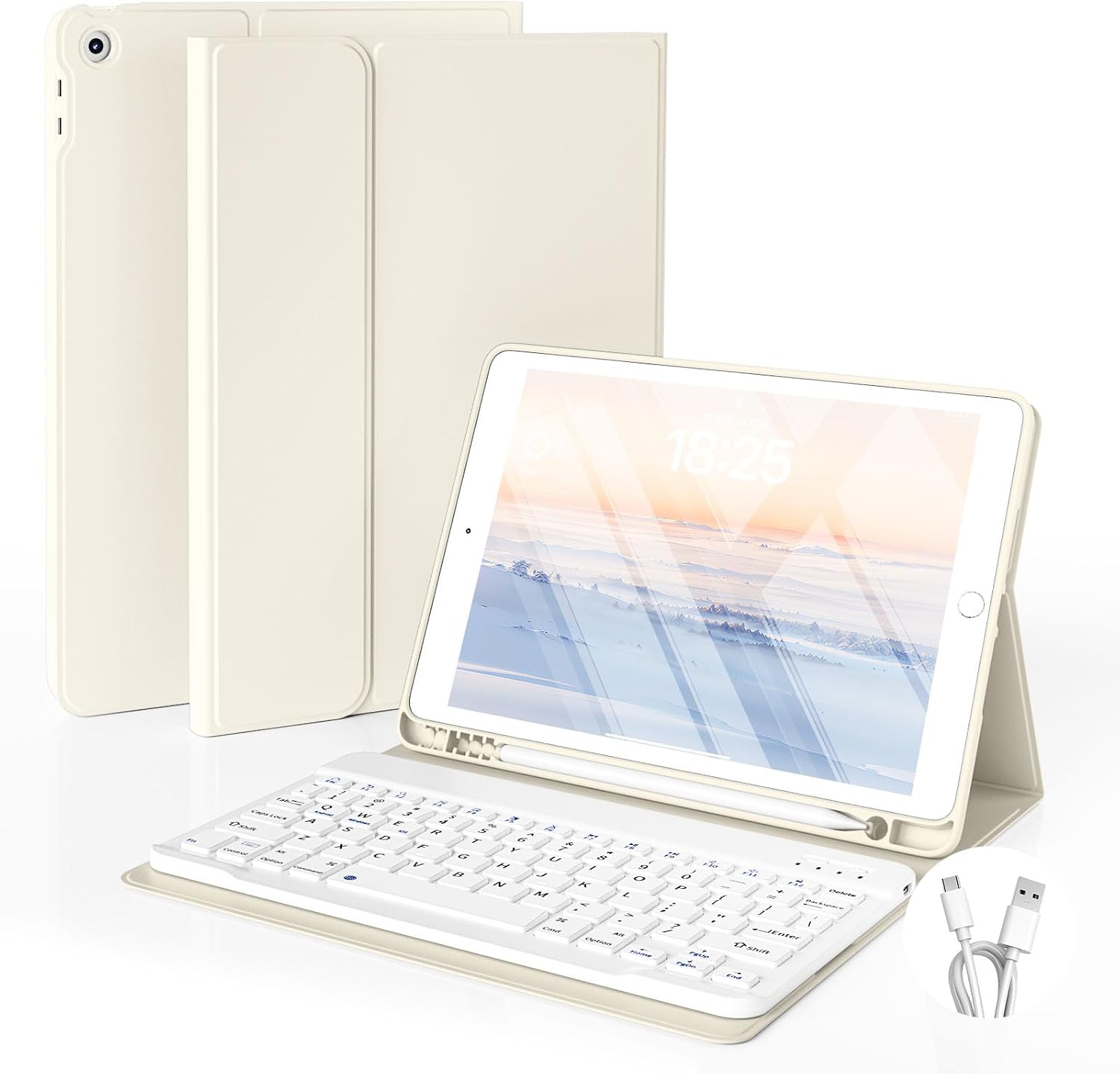 Detalle de JKSML Tastatur Hülle für iPad 10,2 Zoll