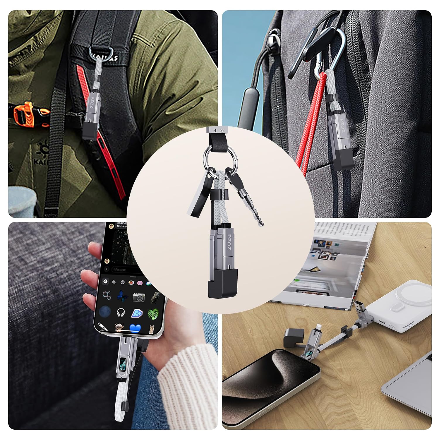Thumbnail 5 de PZOZ Keychain Charger 140W USB cable