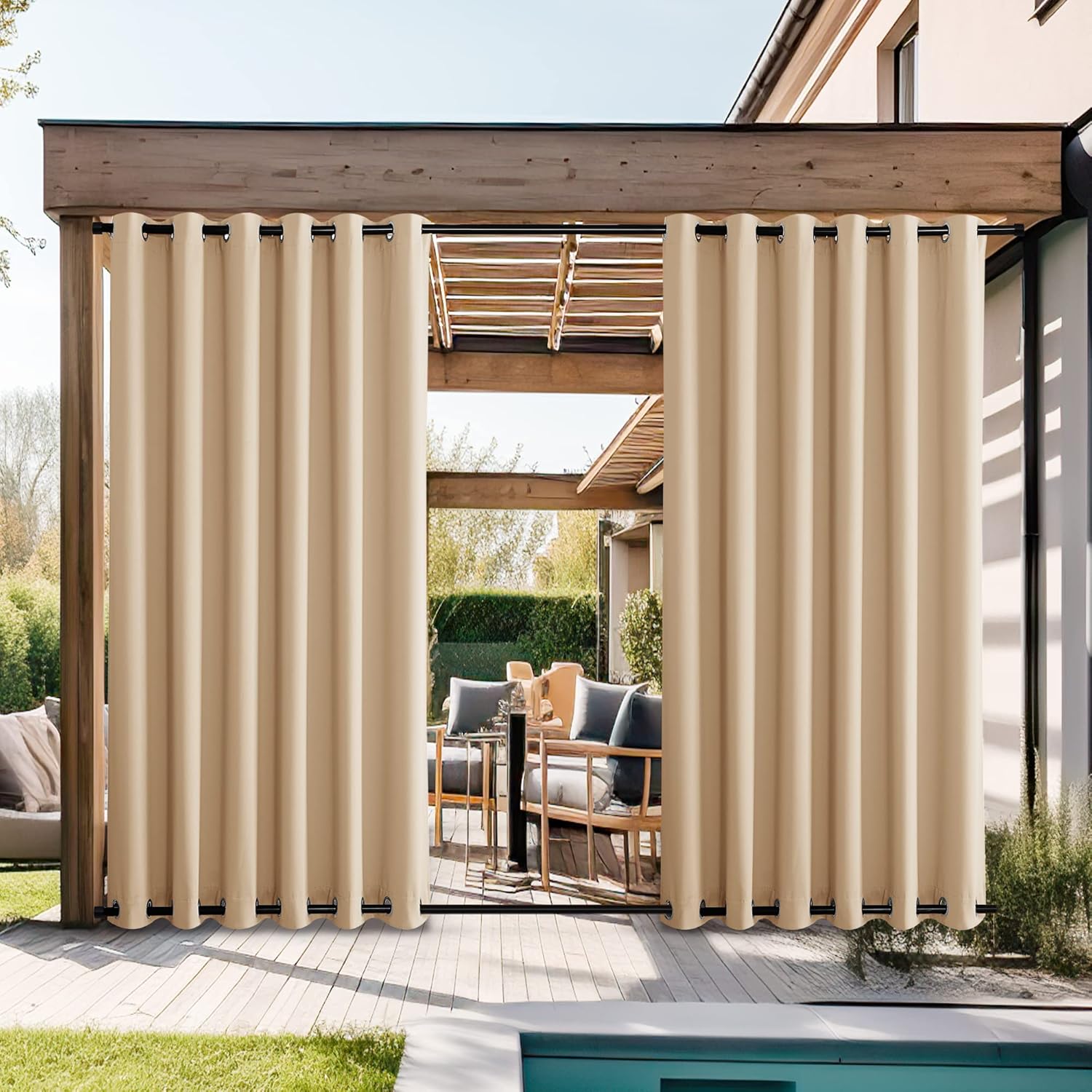 Detalle 2 de NICETOWN Outdoor Curtains W84 x L108