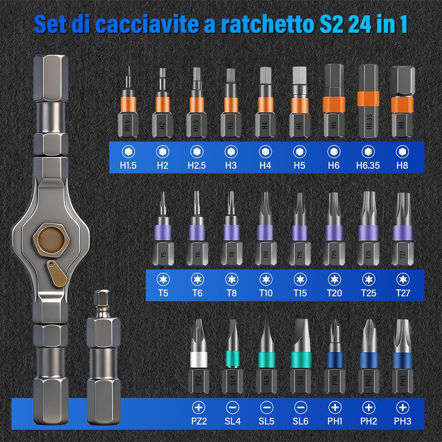 Thumbnail 1 de Koeutoze cacciavite a cricchetto 24 in 1