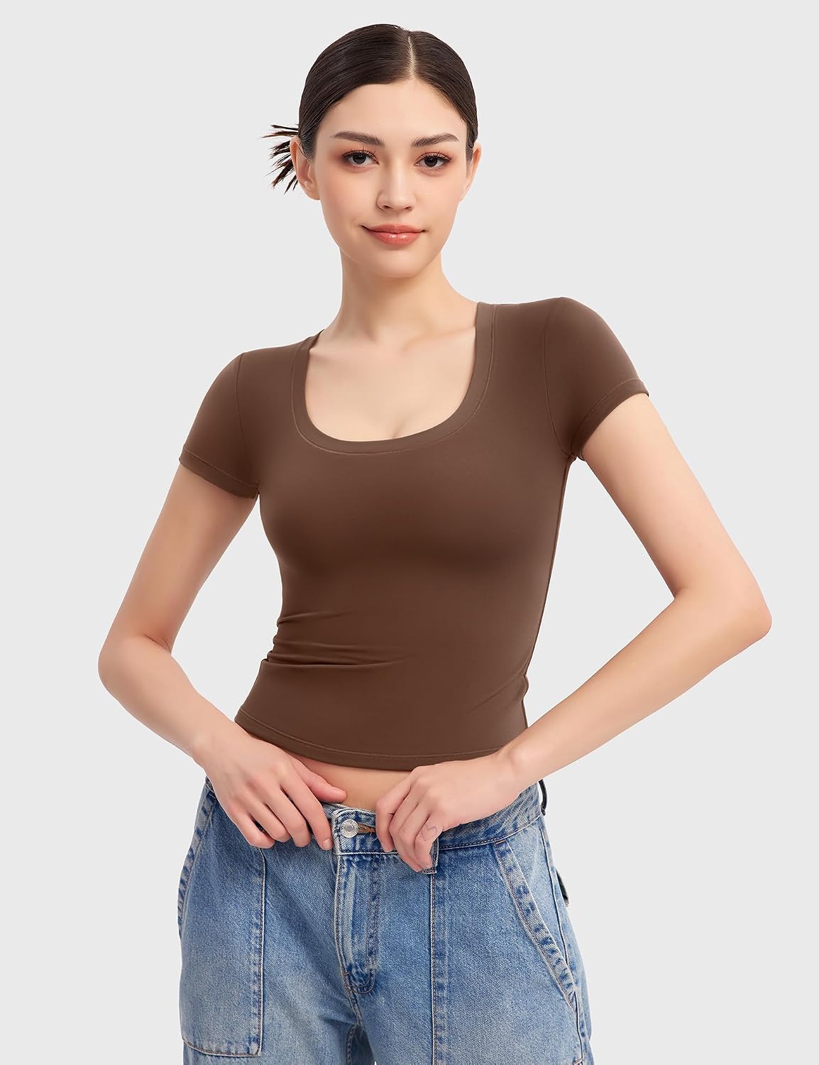 Thumbnail 6 de PUMIEY Women's Scoop-Neck T-Shirt, Smoke Cloud Pro