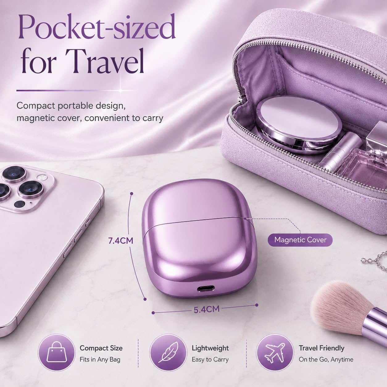 Detalle 2 de UpperX Women's Electric Razor, Ultra Violet