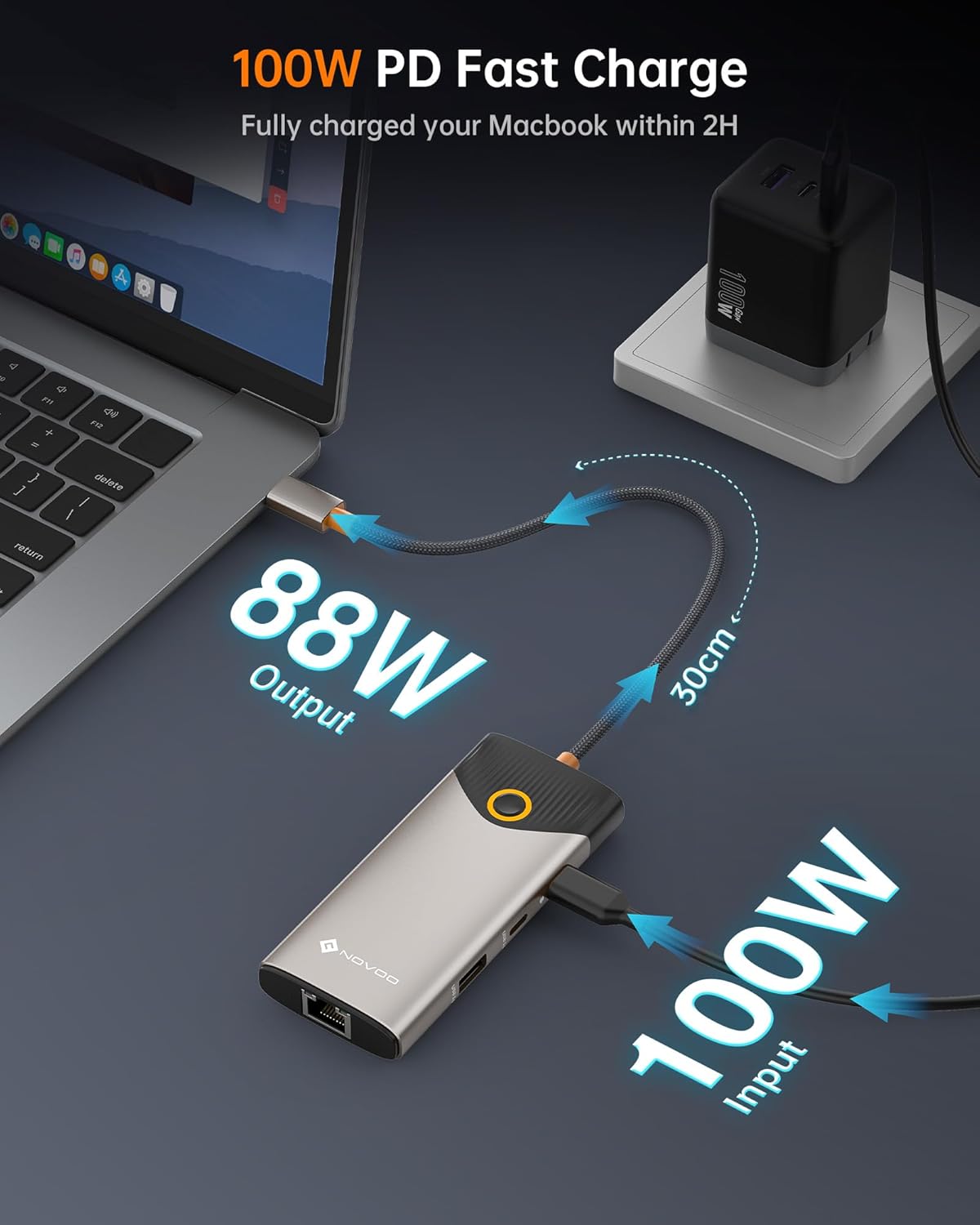 Thumbnail 6 de NOVOO 7-in-1 USB C Hub 1Gbps Ethernet
