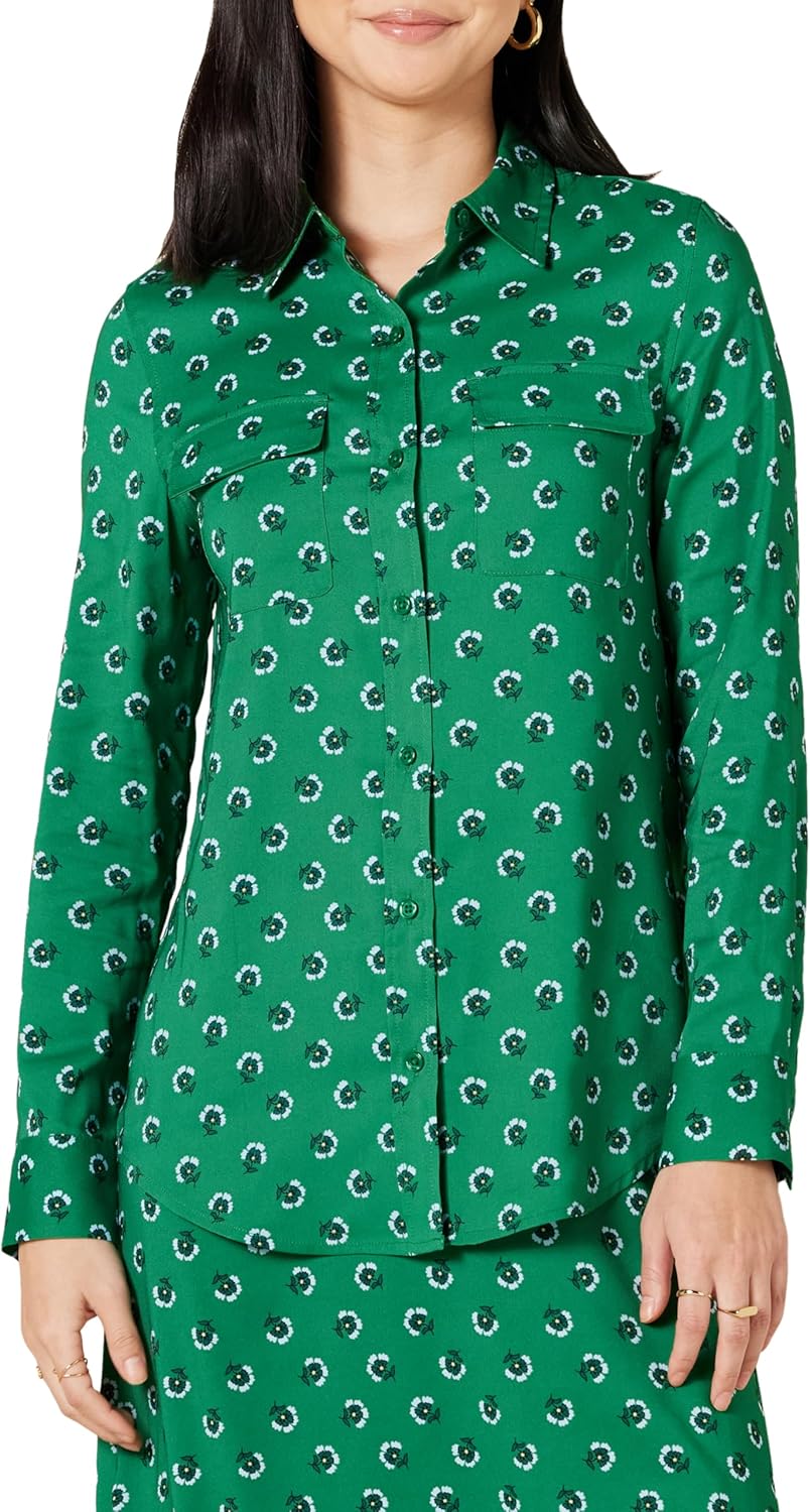 Thumbnail 5 de Amazon Essentials Damen Langarm-Georgette-Hemd mit Taschen & lockerer Passform