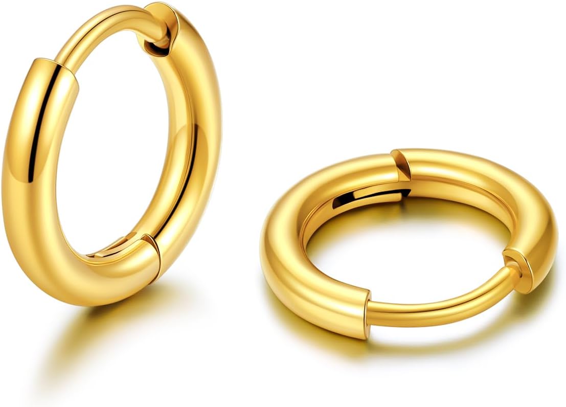 Thumbnail 6 de U7 Huggie Creolen – Mini Hoop Ohrringe aus Edelstahl 8–16 mm