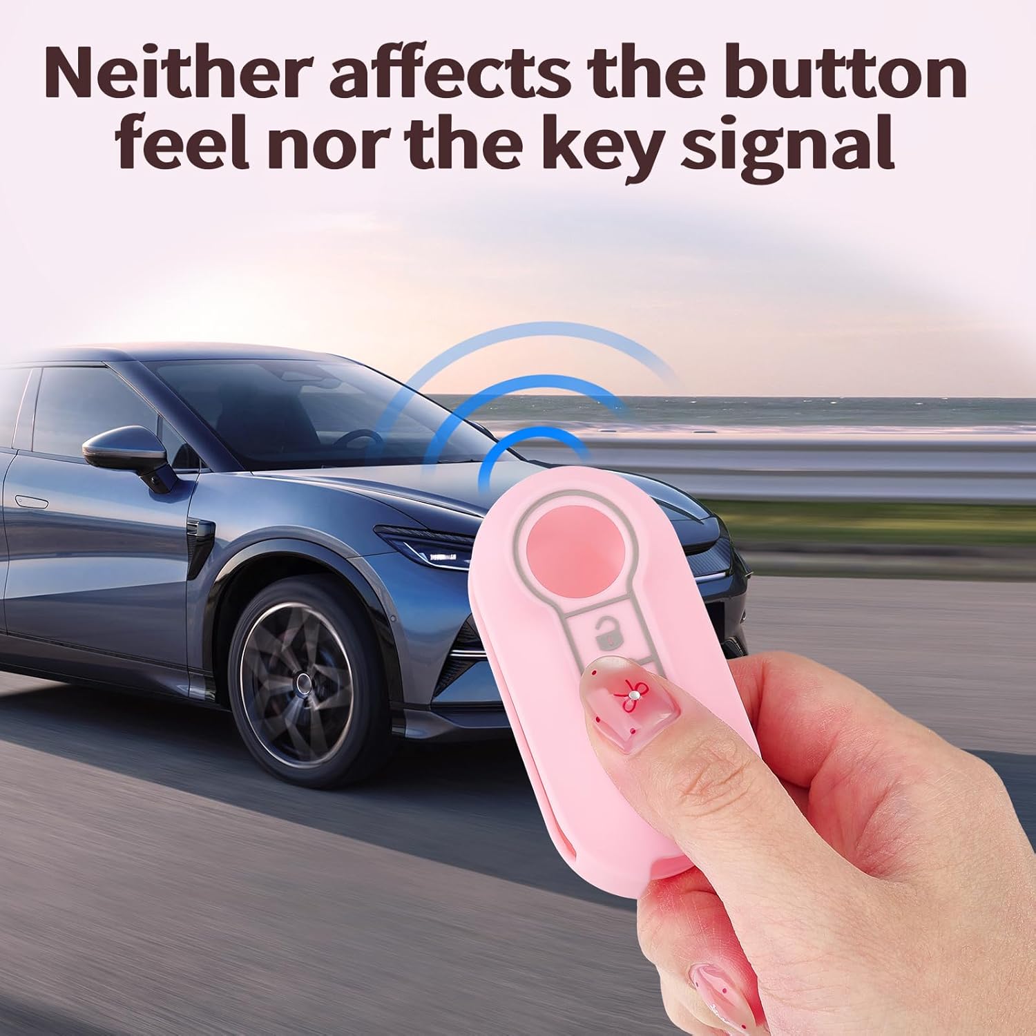 Thumbnail 5 de OFF WE GO Car Key Cover Case (TPU protective shell) – Pink for select Fiat, Lancia and more key fobs
