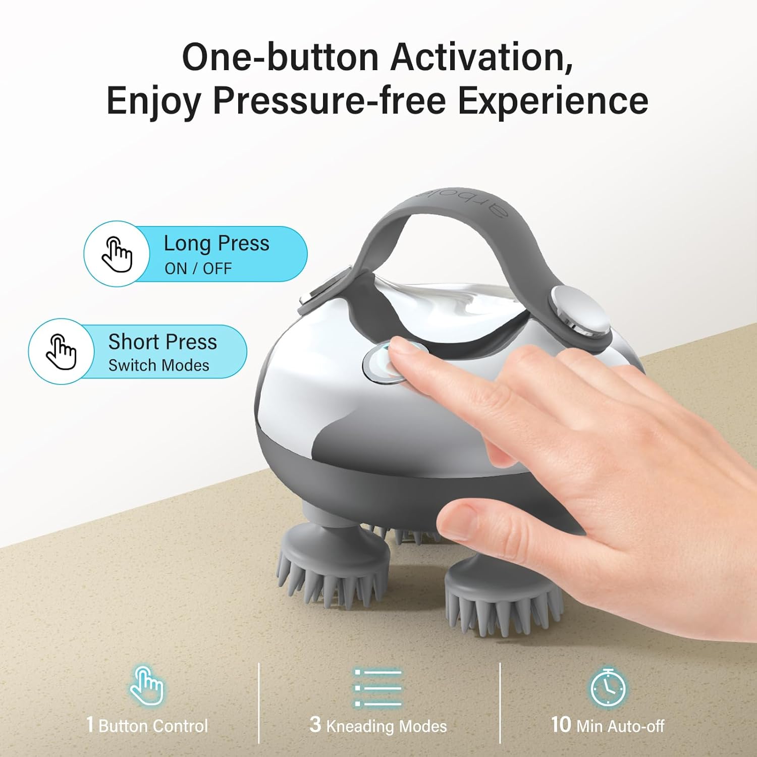 Detalle 2 de arboleaf Scalp Massager Rechargeable Head Massager with 8 Removable Silicone Claws