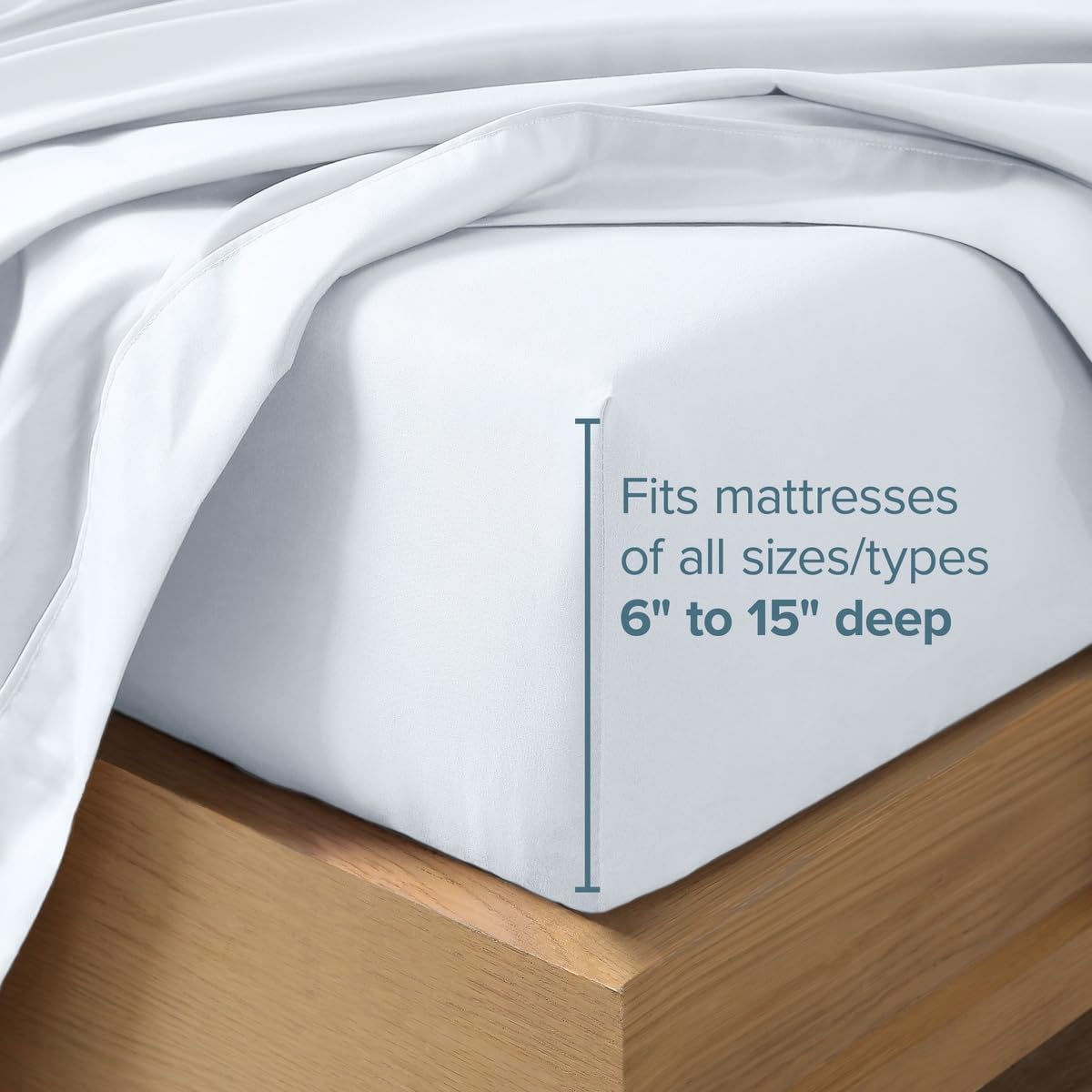 Thumbnail 6 de Bare Home Twin XL Sheet Set: 1800 Ultra-Soft Microfiber, Deep Pockets, 3-Piece Comfort