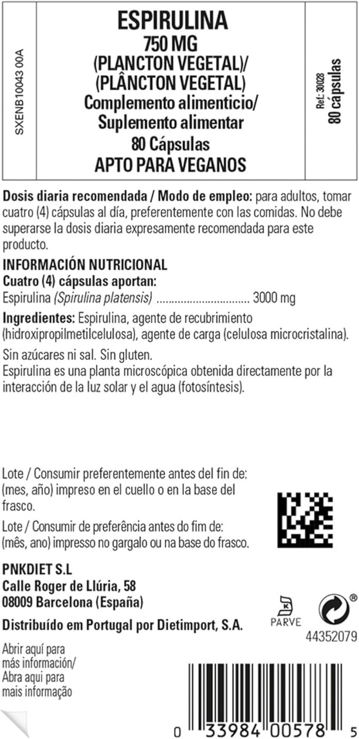 Thumbnail 2 de Solgar | Espirulina Vegetarian | 750 mg | 80 Comprimidos
Solgar | Espirulina Vegetarian | 750 mg | 80 Comprimidos