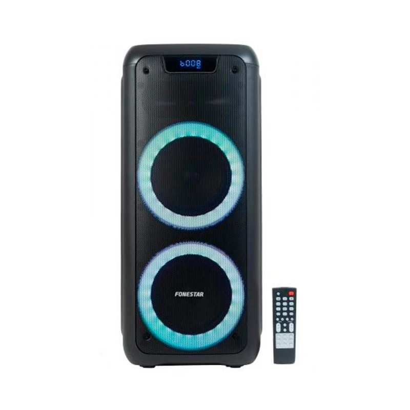 Detalle de Fonestar Party-Duo: Altavoz Bluetooth portatil con karaoke – Negro