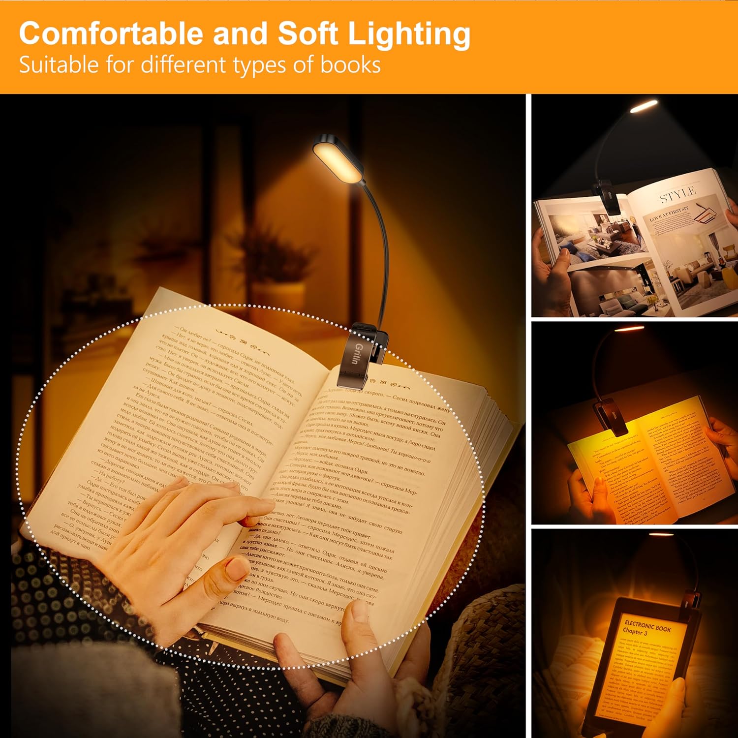 Thumbnail 3 de Gritin 16 LED Reading Light for Books 📚