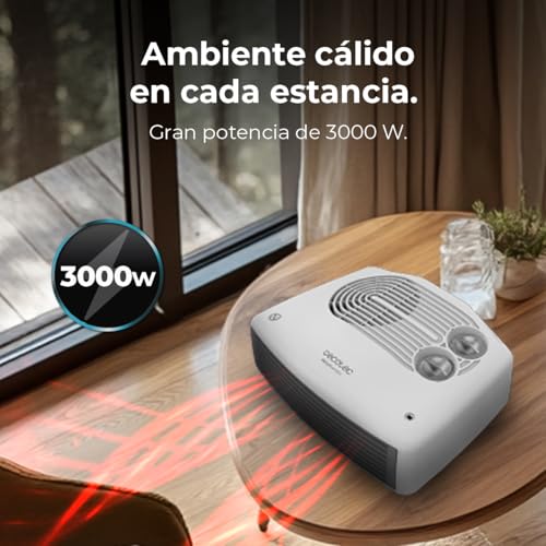 Detalle de Cecotec Calefactor Eléctrico Bajo Consumo ReadyWarm 3000 Horizon White