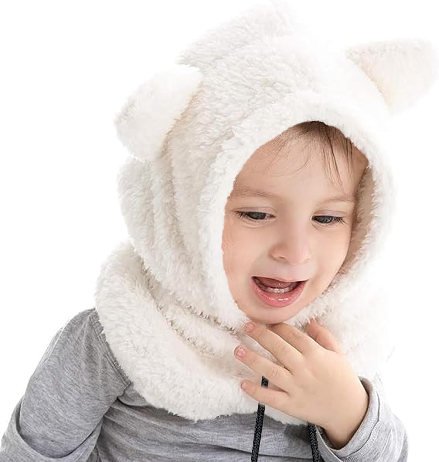 Thumbnail 2 de Crazy Bean Kids Winter Hat and Scarf 2 in 1 for Toddlers