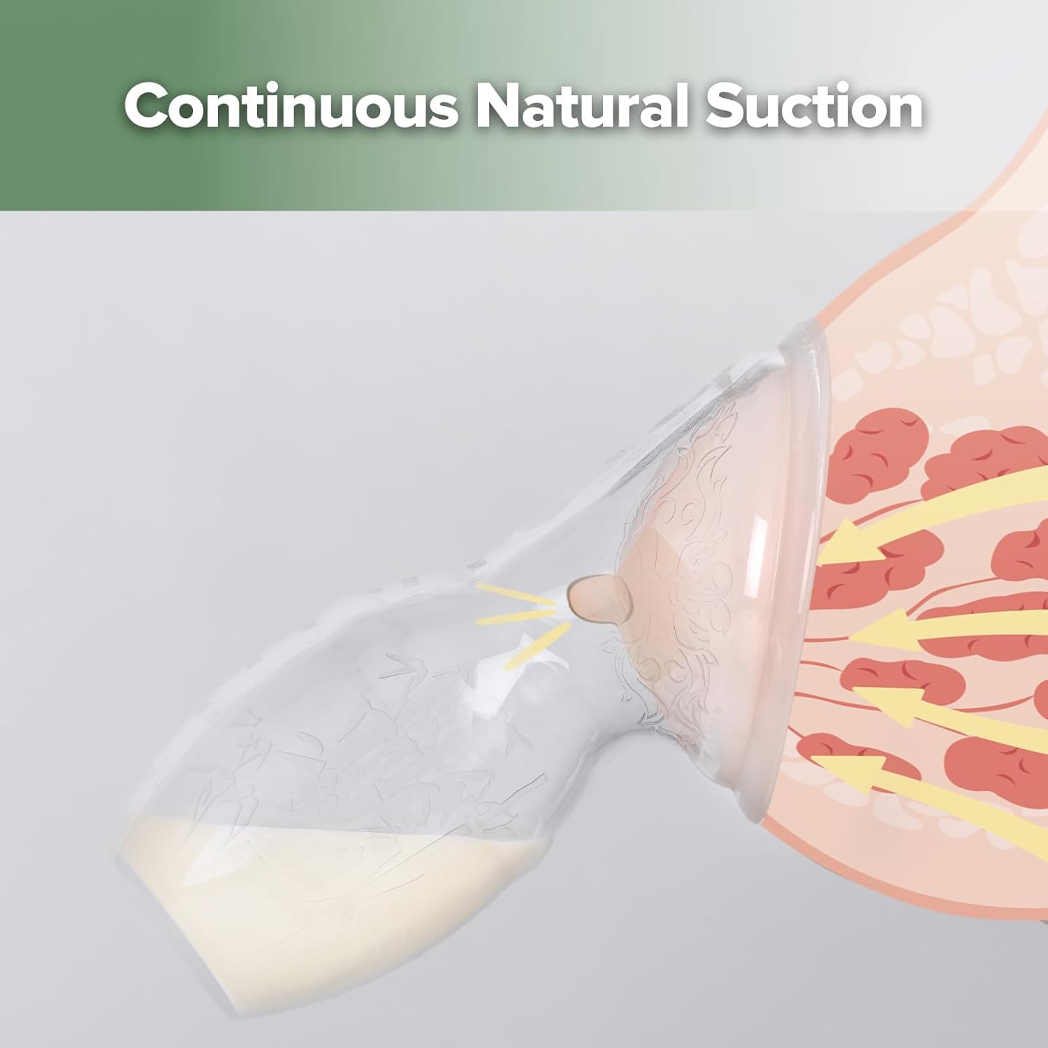 Thumbnail 3 de Tire-lait manuel haakaa 100 ml en silicone avec couvercle transparent