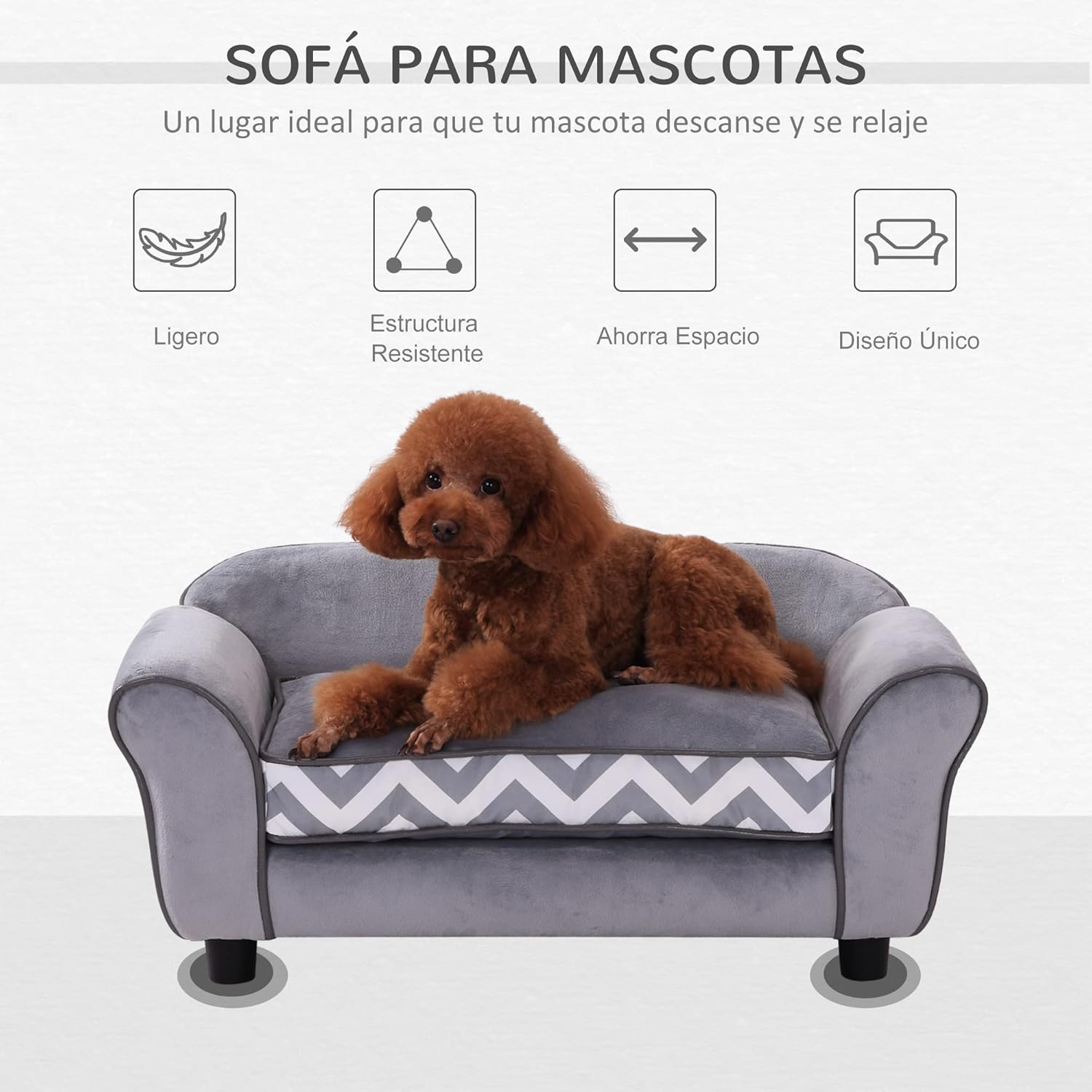 Thumbnail 2 de PawHut Sofá Mascotas 73,5x41x33 cm