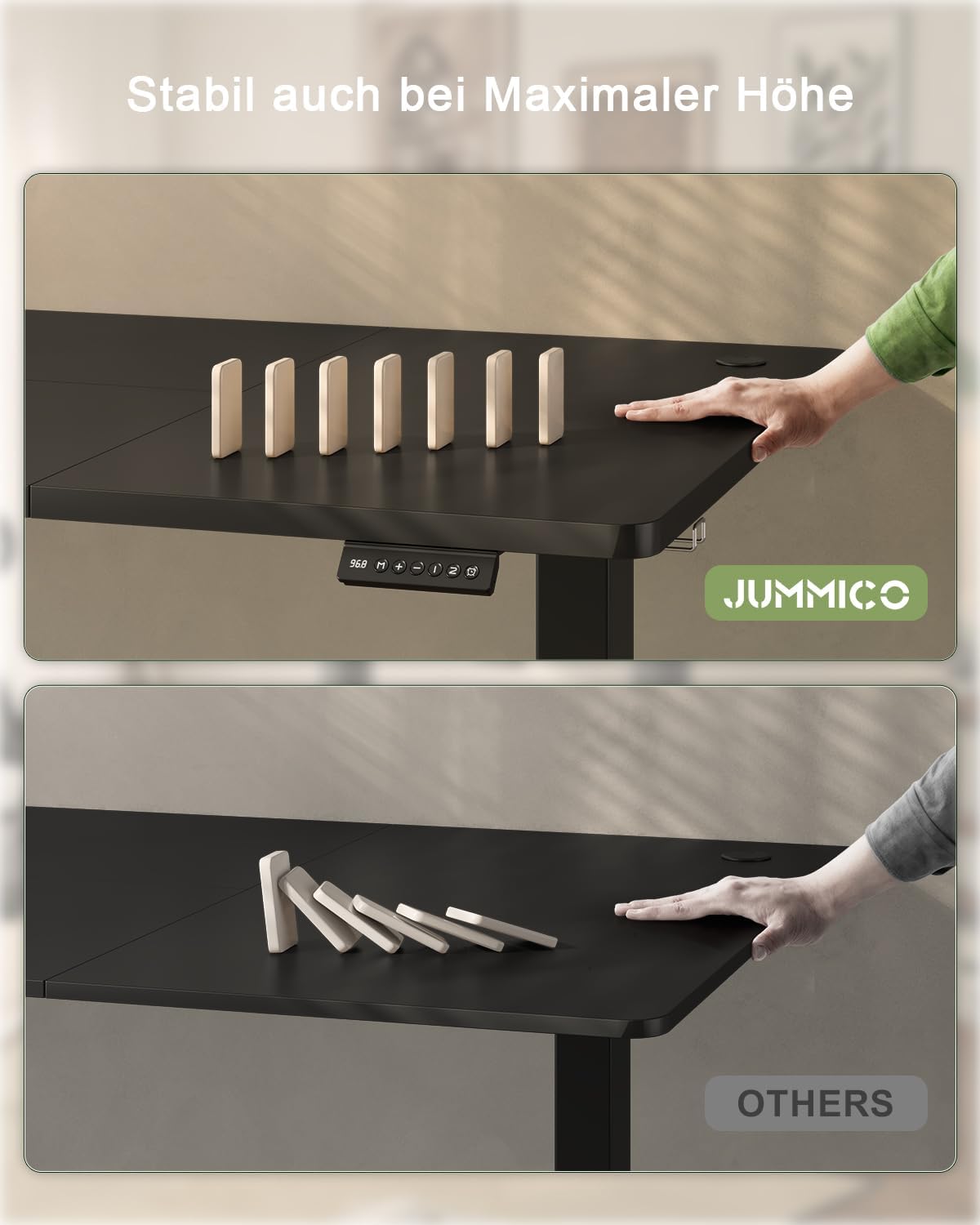 Thumbnail 6 de JUMMICO höhenverstellbarer Schreibtisch 180×80 cm