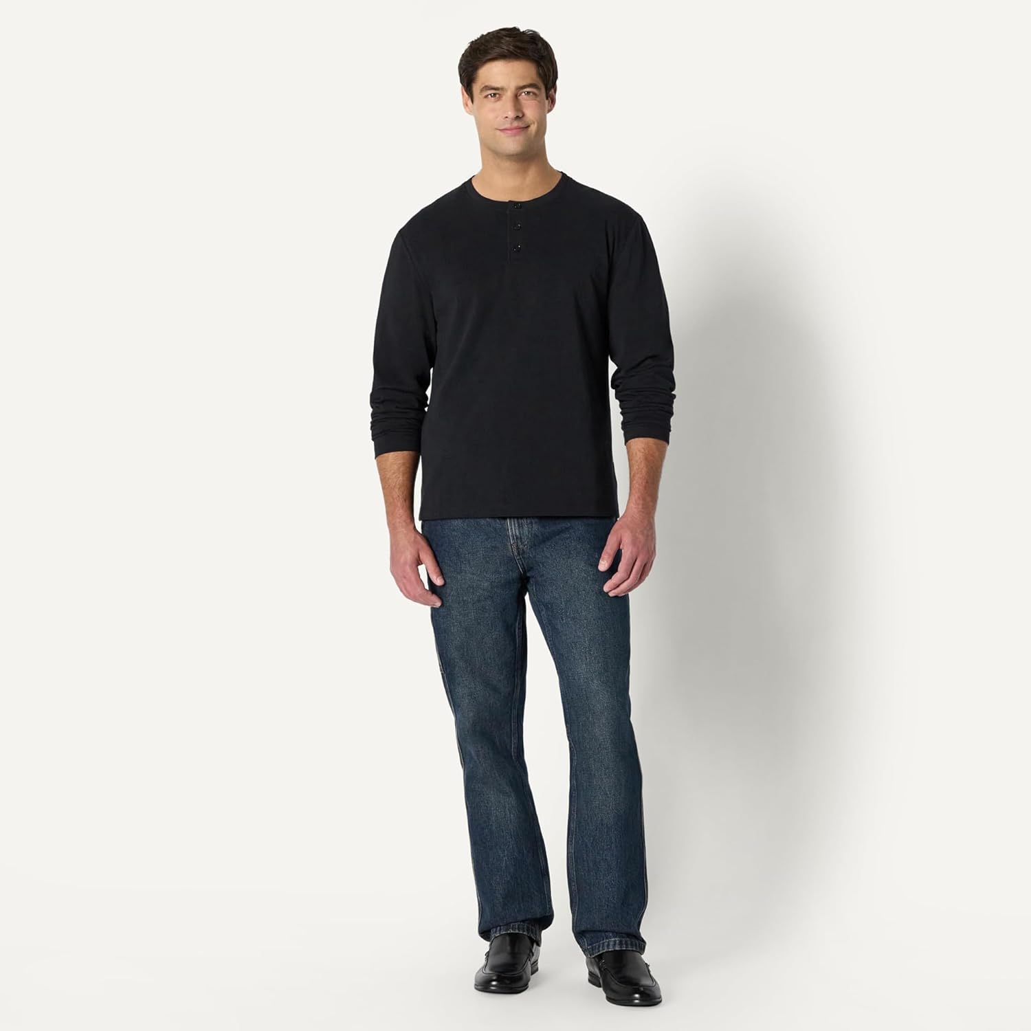 Thumbnail 2 de Herren Langärmeliges Henley-Shirt von Amazon Essentials (Relaxed Fit) aus schwerem Baumwolljersey