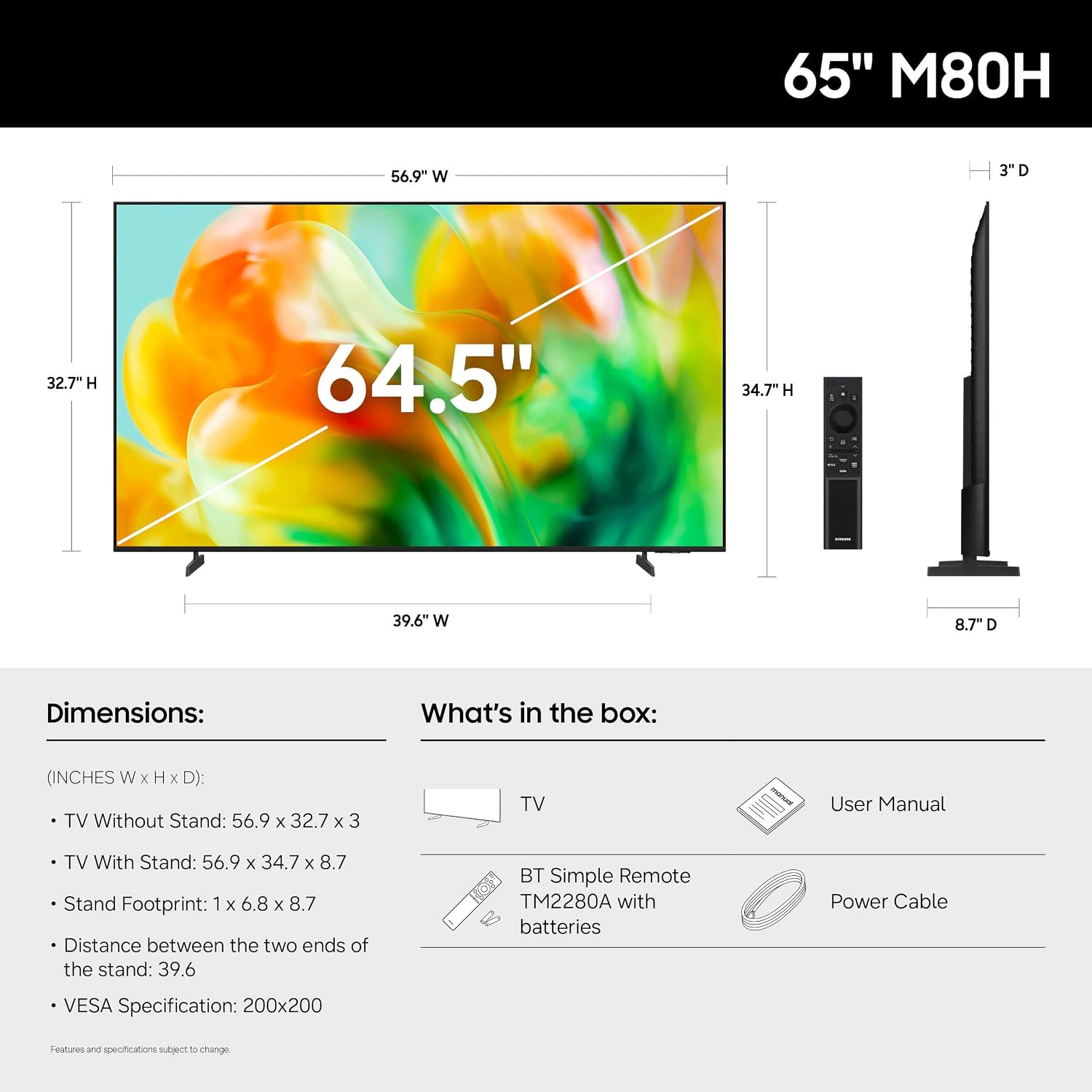 Thumbnail 1 de Samsung 65-Inch Mini LED TV