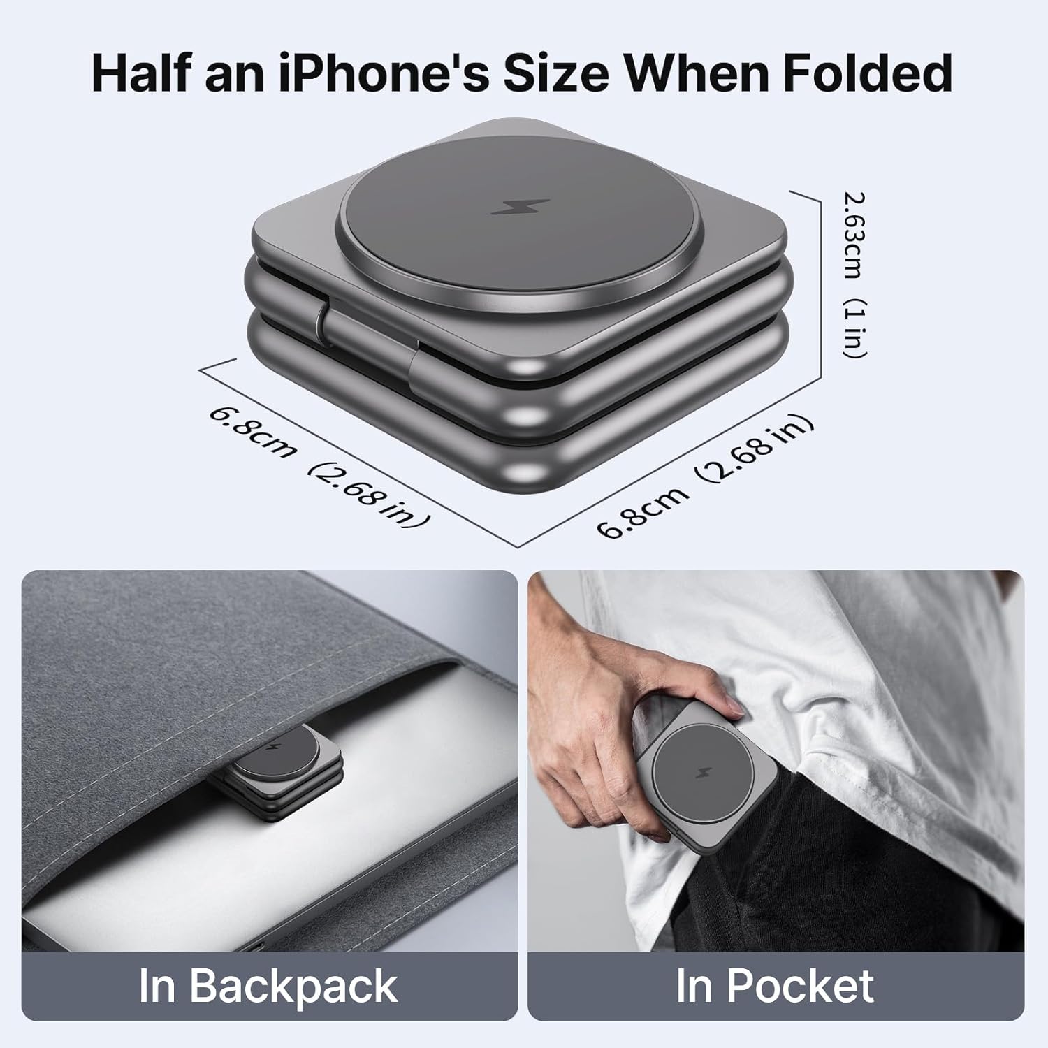 Thumbnail 2 de Alilong 3-in-1 MagSafe Wireless Charging Station (Zinc Alloy, foldable travel stand)