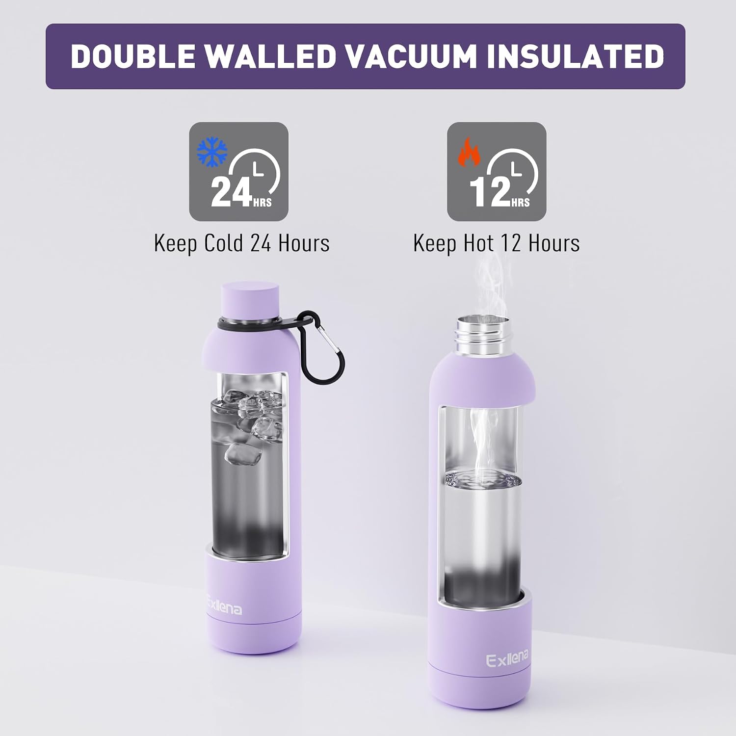 Thumbnail 3 de Exllena 1L Insulated Bottle with Clip
