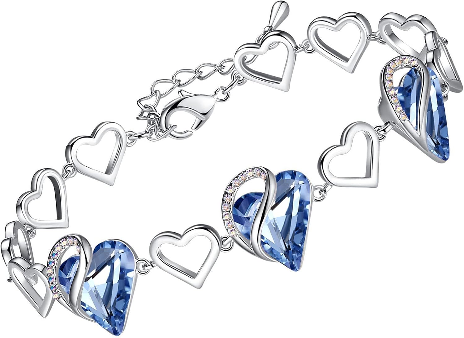 Detalle de Leafael Infinity Heart Bracelet, 7-inch chain