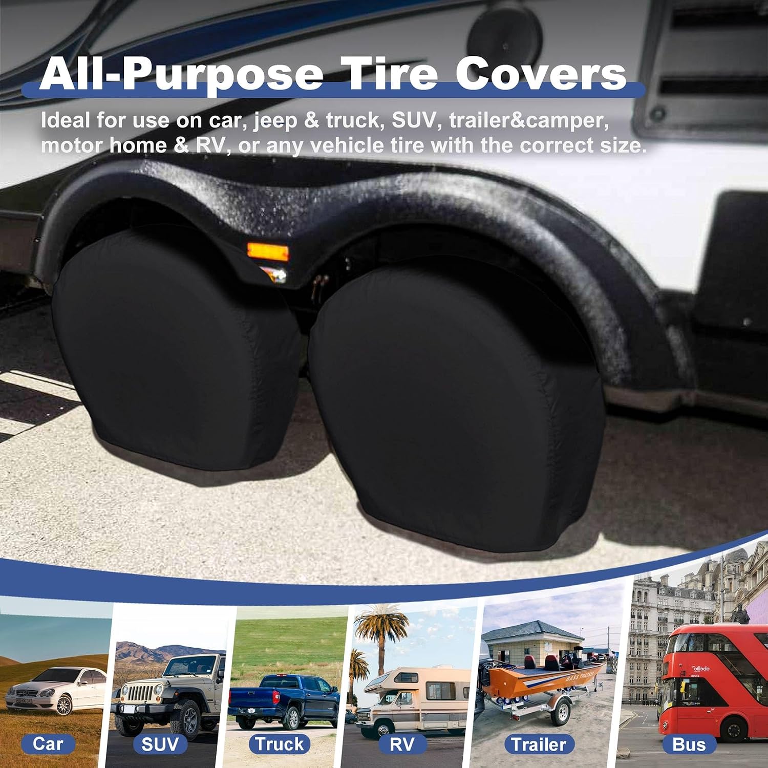 Detalle 2 de Explore Land Tire Covers 4 Pack 29-31.75 in 🛻