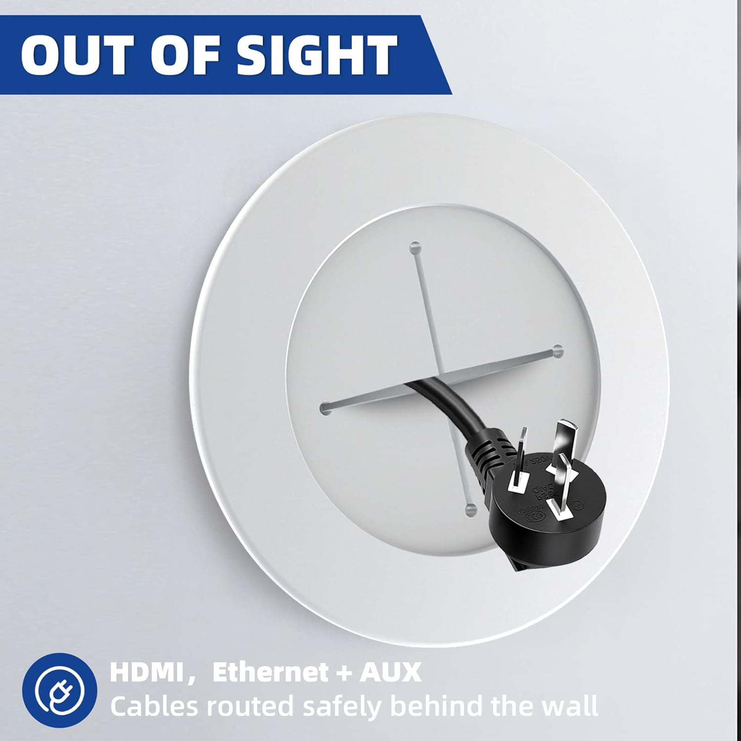 Detalle 2 de TV Wire Hider Kit 12–18mm wall pass-through