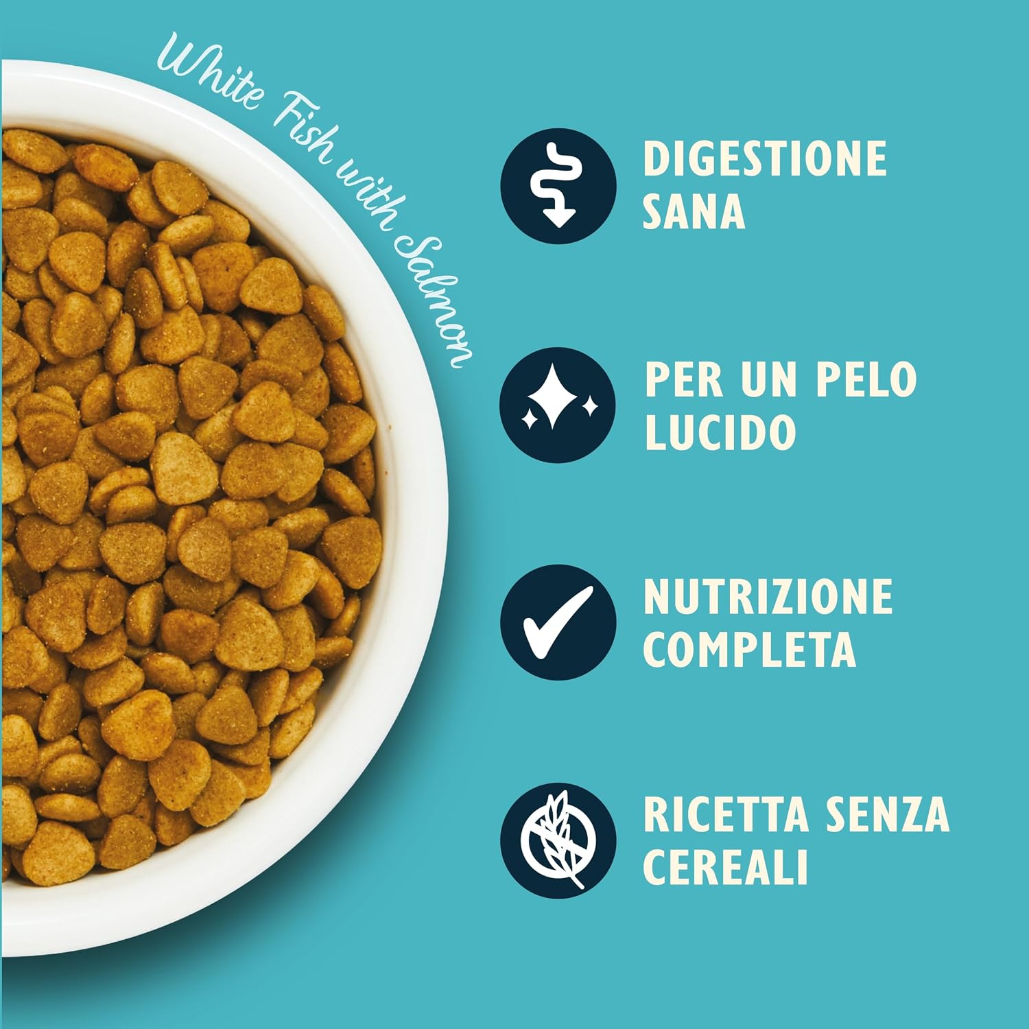 Detalle de Lily's Kitchen Con ingredienti naturali Cibo secco per gatti adulti senza cereali, pesce bianco e salmone, 2 kg