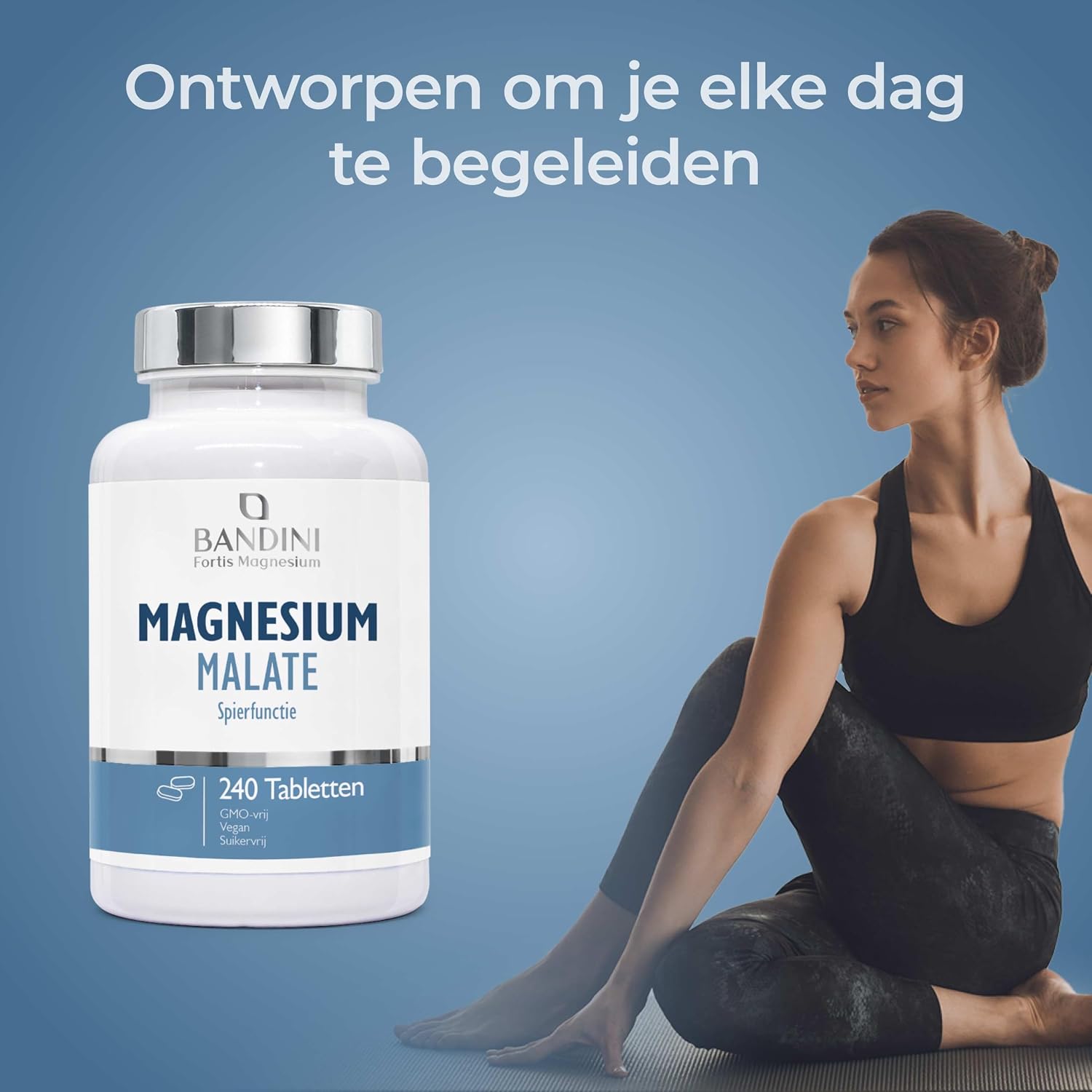 Thumbnail 3 de Bandini® Magnesiummalaat tabletten, 240 stuks, 2.000 mg per dagportie