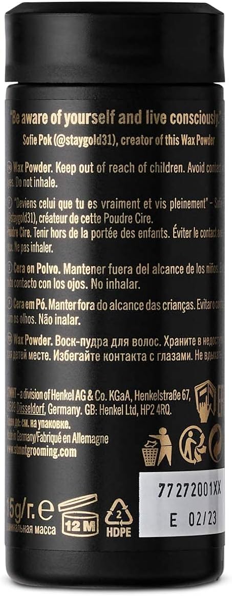 Detalle 2 de STMNT Wax Powder di STMNT STATEMENT GROOMING GOODS: Polvere texturizzante per capelli uomo (15 g)
