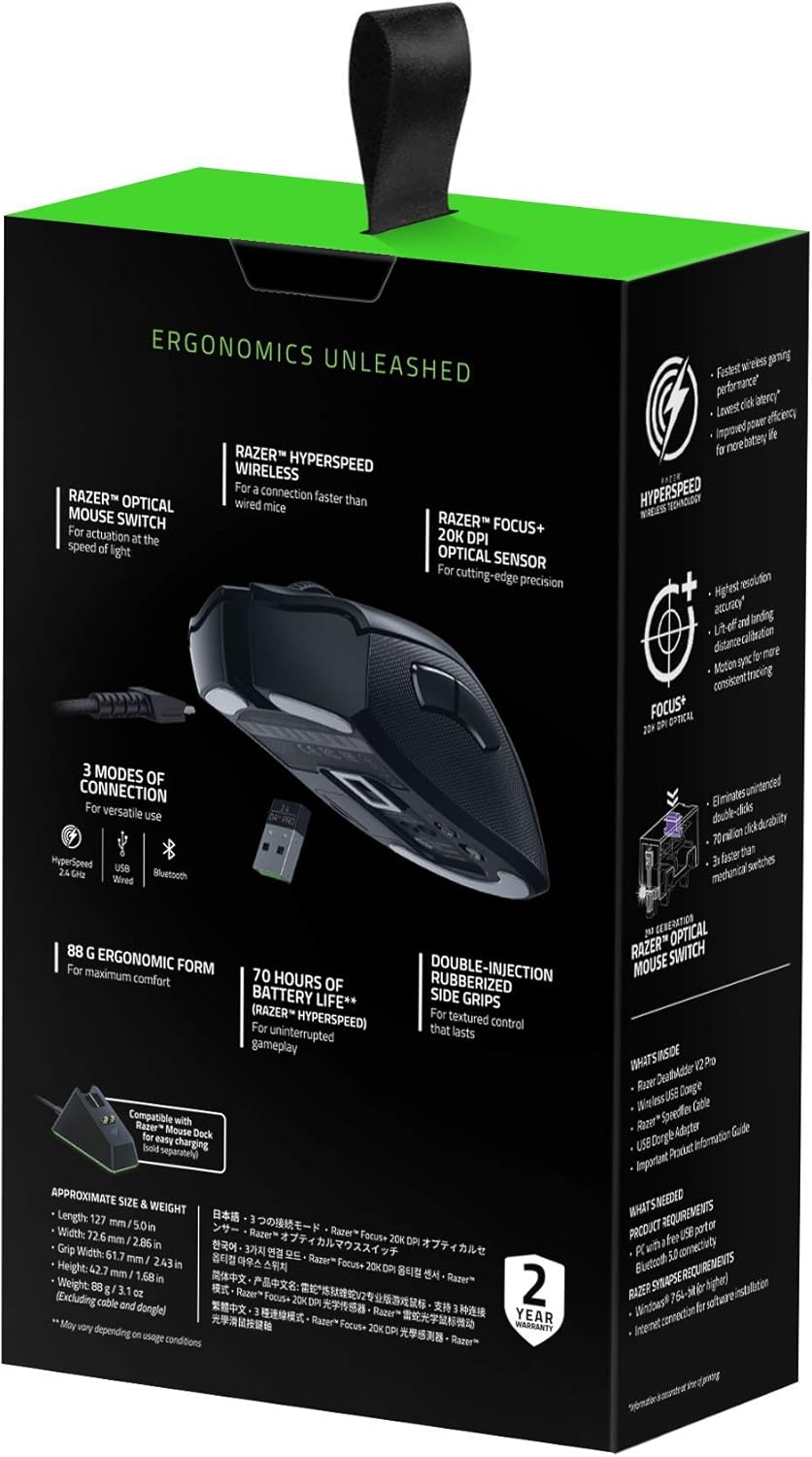 Thumbnail 9 de Razer DeathAdder V2 Pro - Ratón Gaming inalámbrico ergonómico