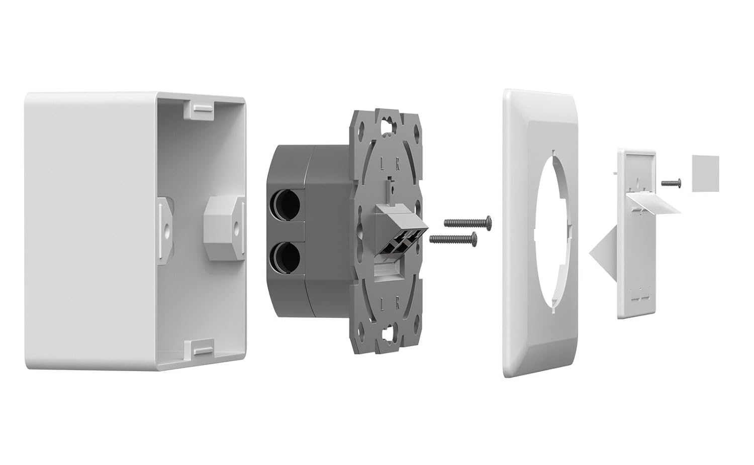 Thumbnail 6 de FGB 2x CAT6a Universal Netzwerkdose (2-Port) mit RJ45, abgeschirmt – Aufputz oder Unterputz, weiß