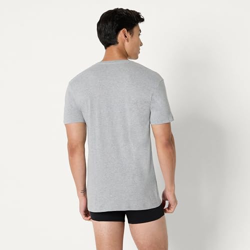Detalle 1 de Amazon Essentials Tee Shirt Homme – Maillot de Corps Col V en coton respirant Lot de 6 (Bleu Marine / Gris Mix) – Taille M