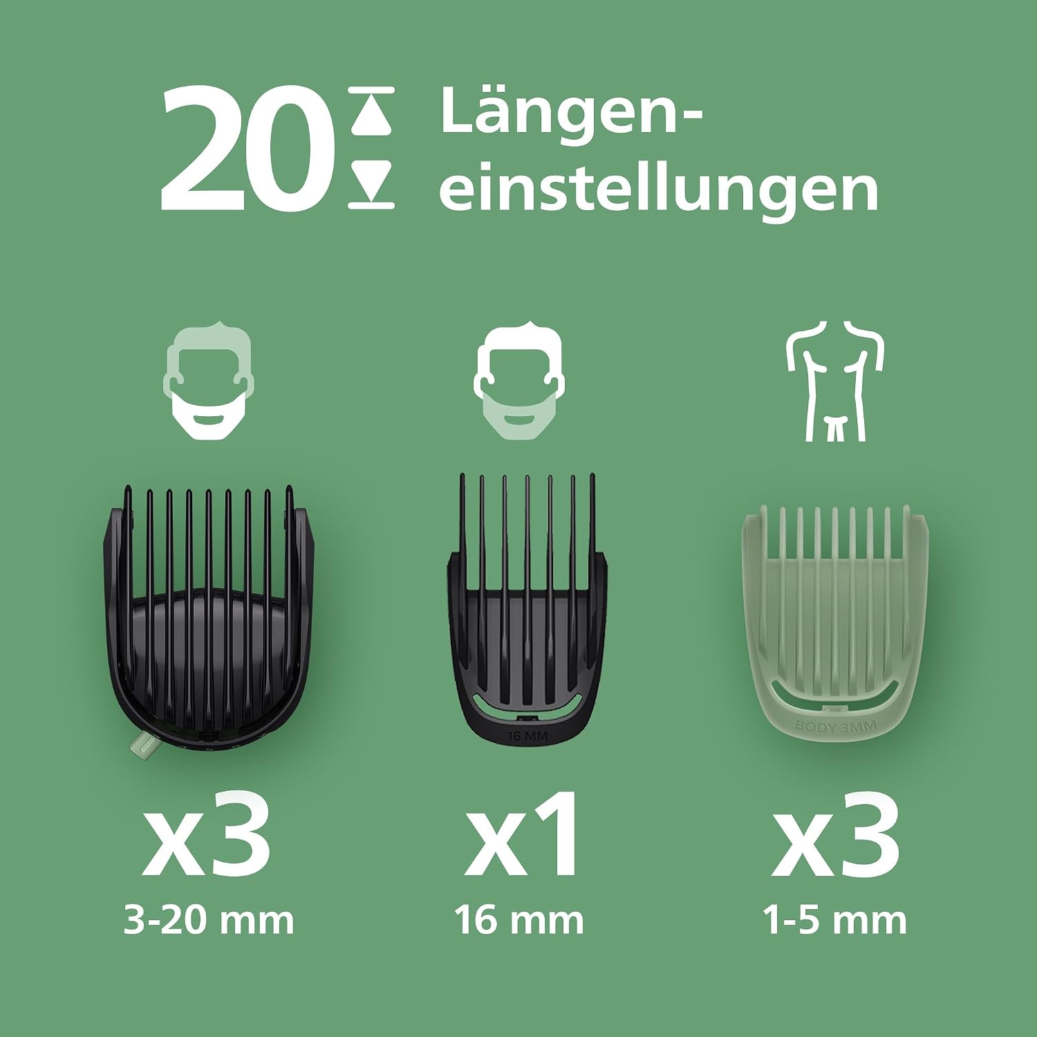 Detalle 1 de PHILIPS MG5952/30 Barttrimmer 20 Längen ✂