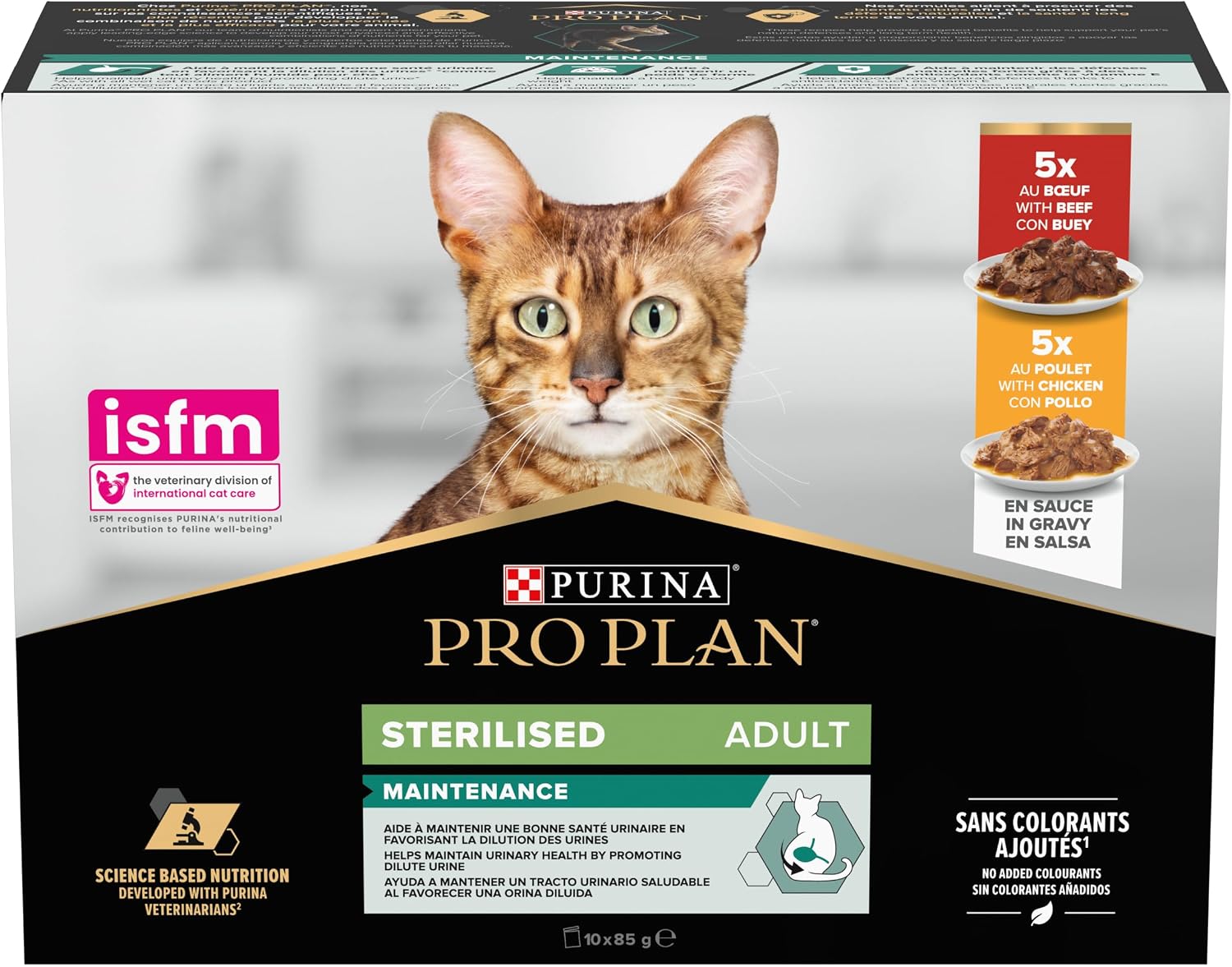 Thumbnail 1 de Purina Pro Plan Sterilised Maintenance Chat Adulte Bœuf Poulet – 10 x 85 g