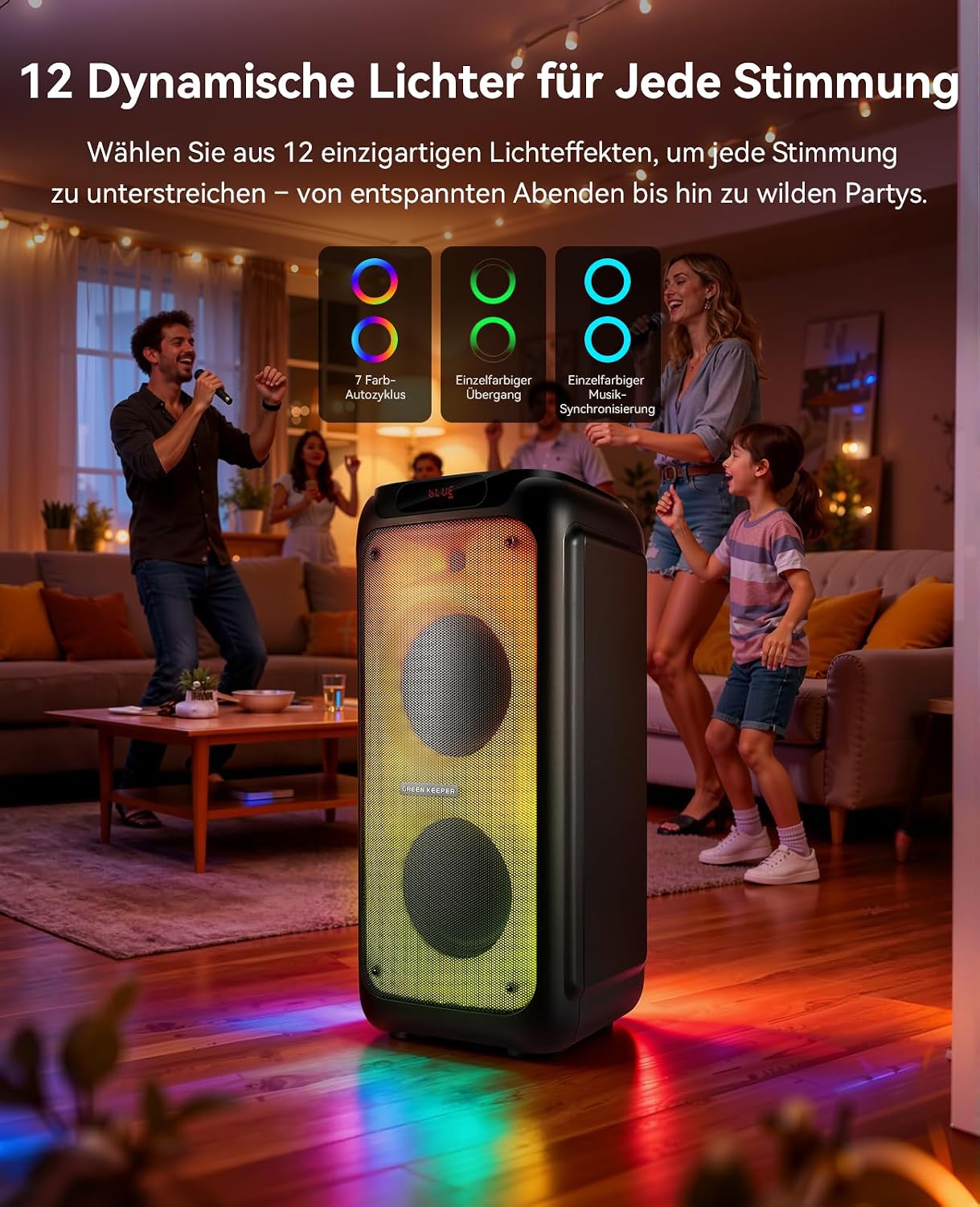 Thumbnail 5 de GK-MAX Karaoke Maschine 600W Bluetooth đ€