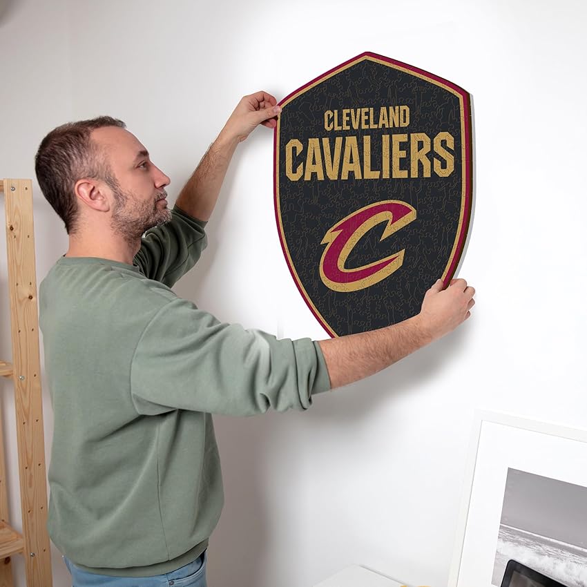 Detalle 2 de Iconic Puzzles NBA Puzzle de Madera Cleveland Cavaliers L 500 pz