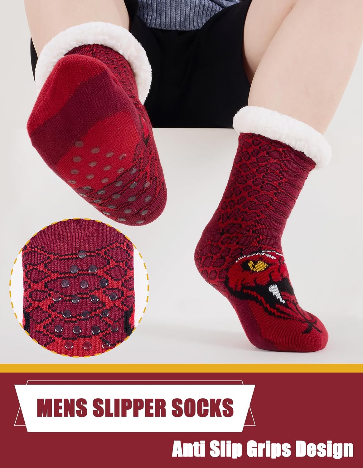 Thumbnail 3 de HERYEBING Mens Slipper Socks Size 9-12 UK