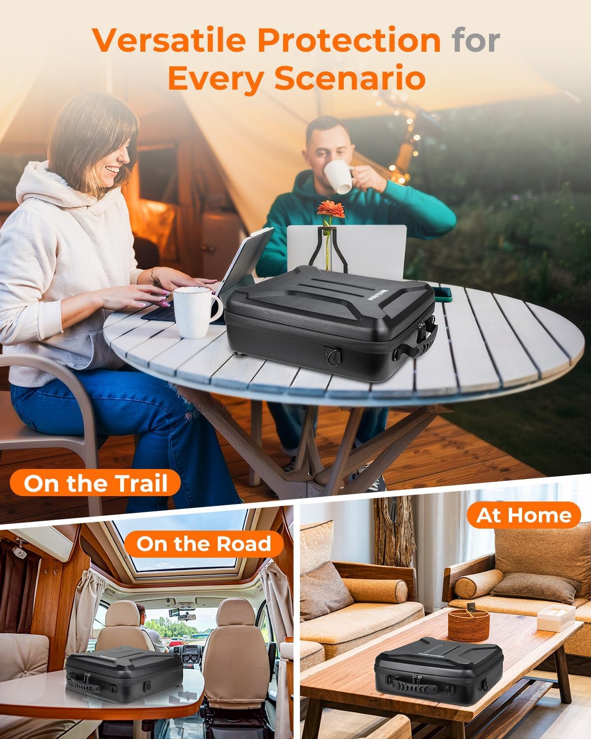 Detalle de Nexiview Starlink Mini Case: 3-in-1 Carry, Shock-Absorbing Protection, Waterproof Travel Case