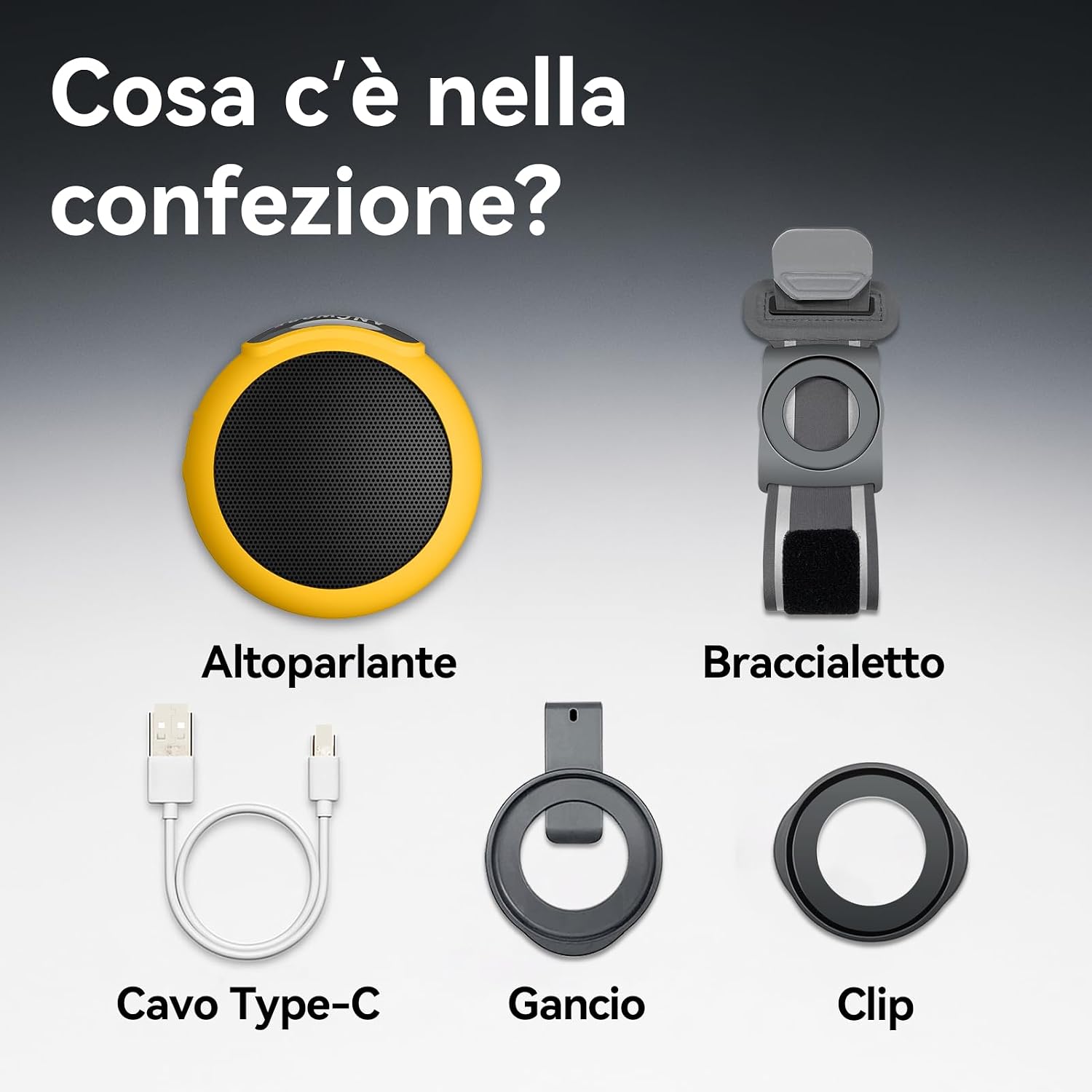 Thumbnail 6 de ANCwear Cassa Bluetooth 5.3 Portatile Mini con Clip e Cinturino – IPX6, 9,5 h, suono chiaro