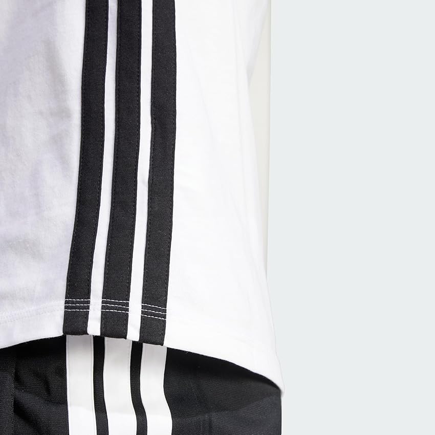 Detalle de adidas Donna Essentials 3‑Stripes camiseta algodón M