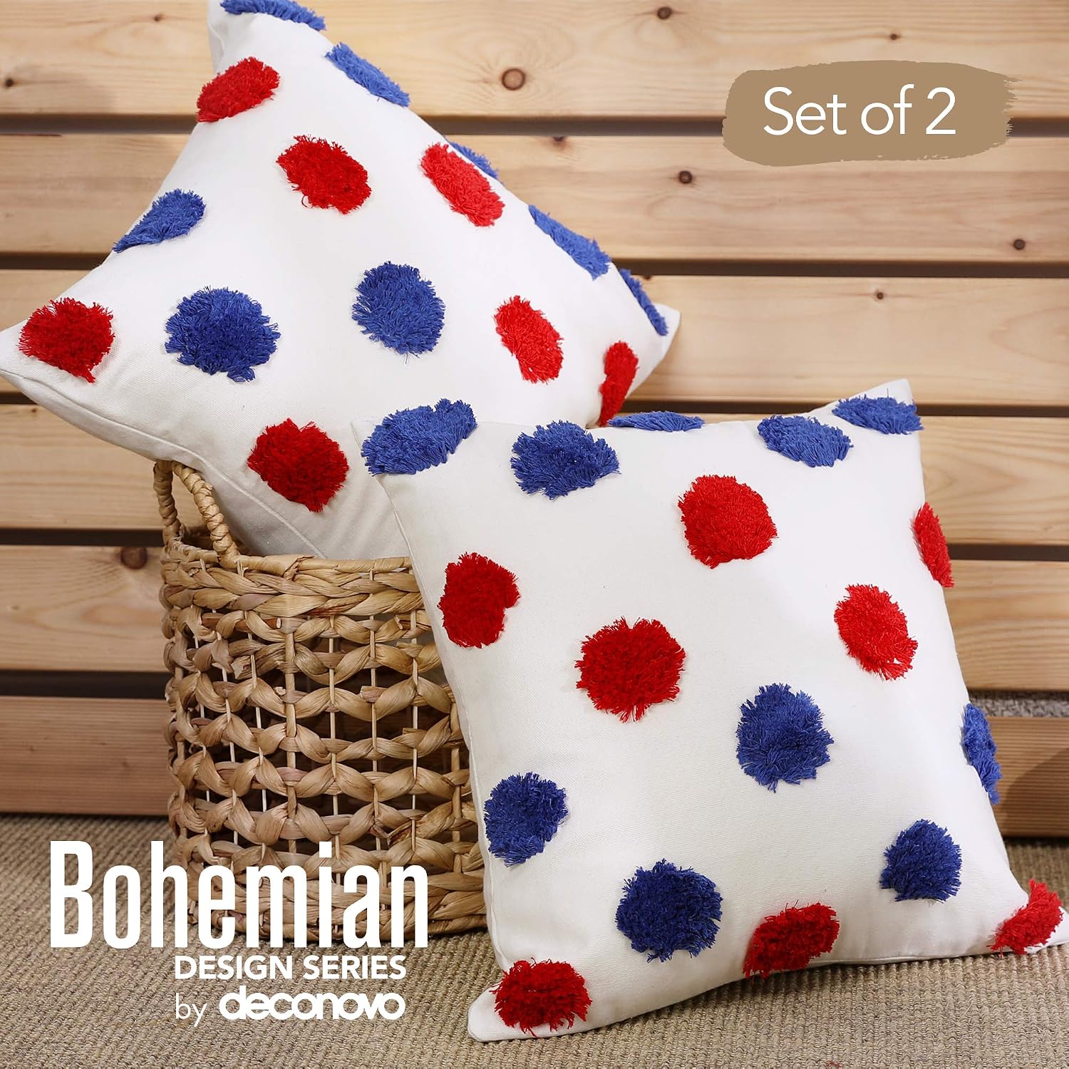 Detalle de Deconovo 45cm Cotton Pillowcase Pack of 2