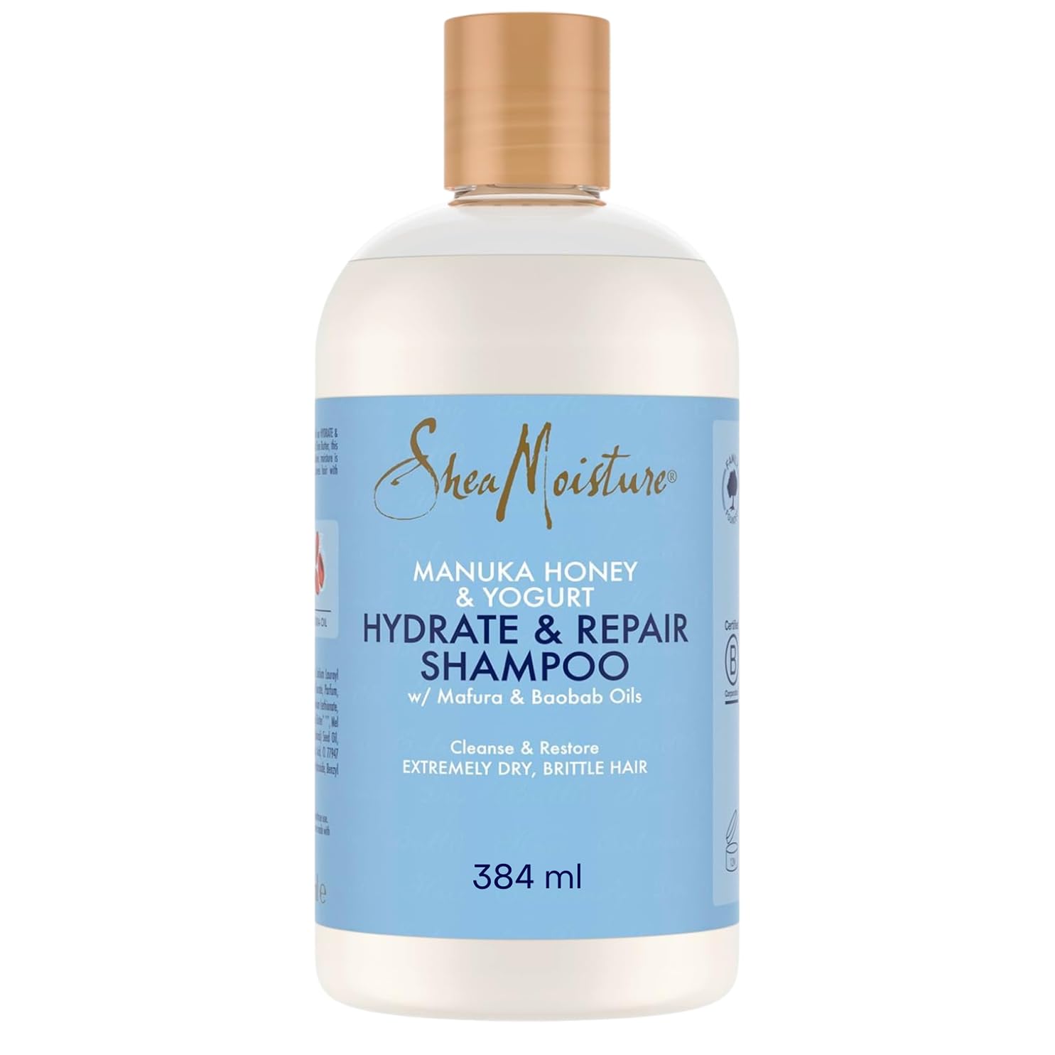Detalle de Shea Moisture Manuka Honey & Yoghurt Hydrate + Repair Shampoo (sulfatfrei) 384 ml
